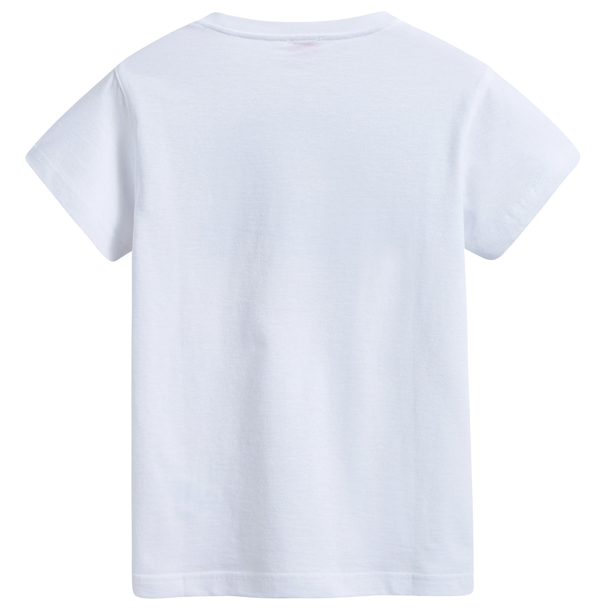 Boys White "Bluette Car" Cotton T-shirt
