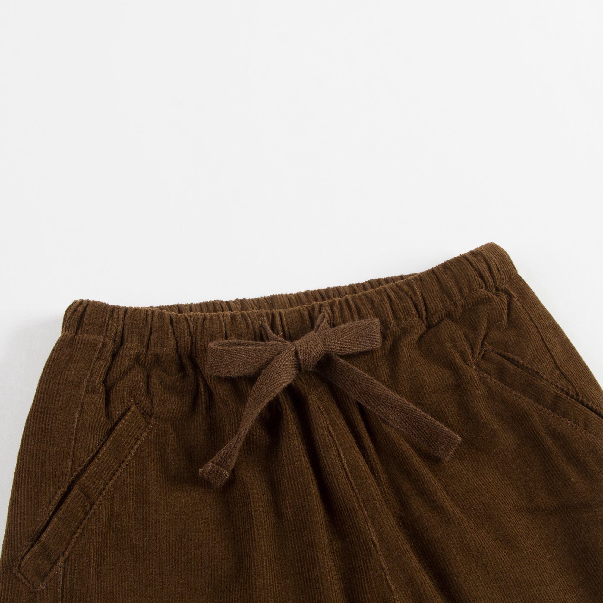 Girls Brown Cotton Trousers