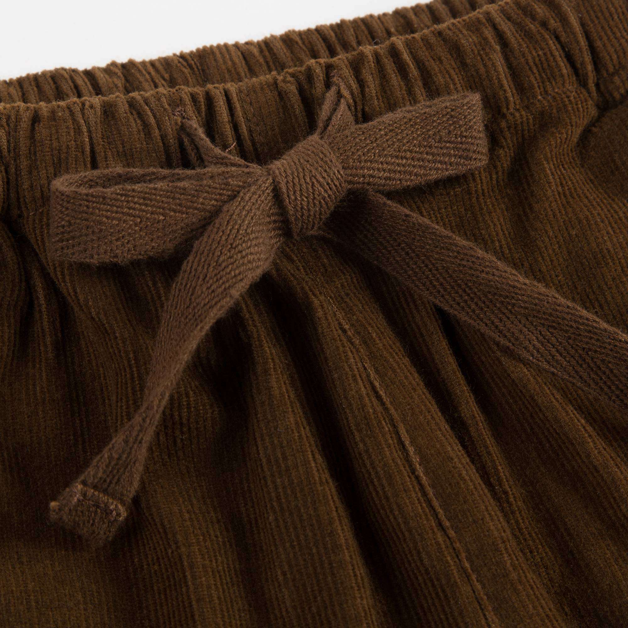 Girls Brown Cotton Trousers