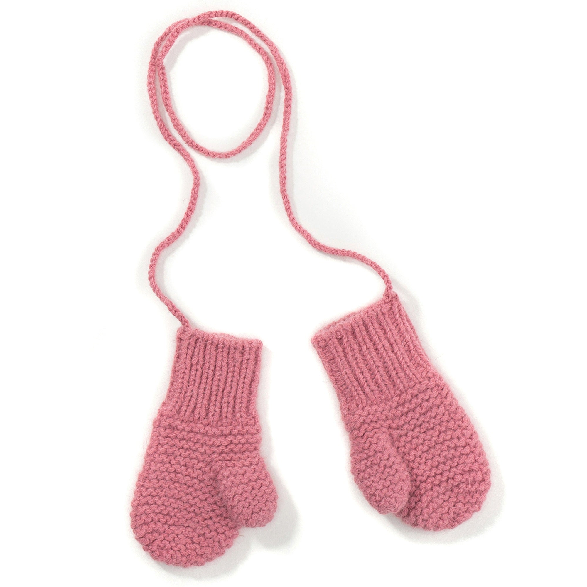 Baby Girls Pansey Pink Angora Mittens