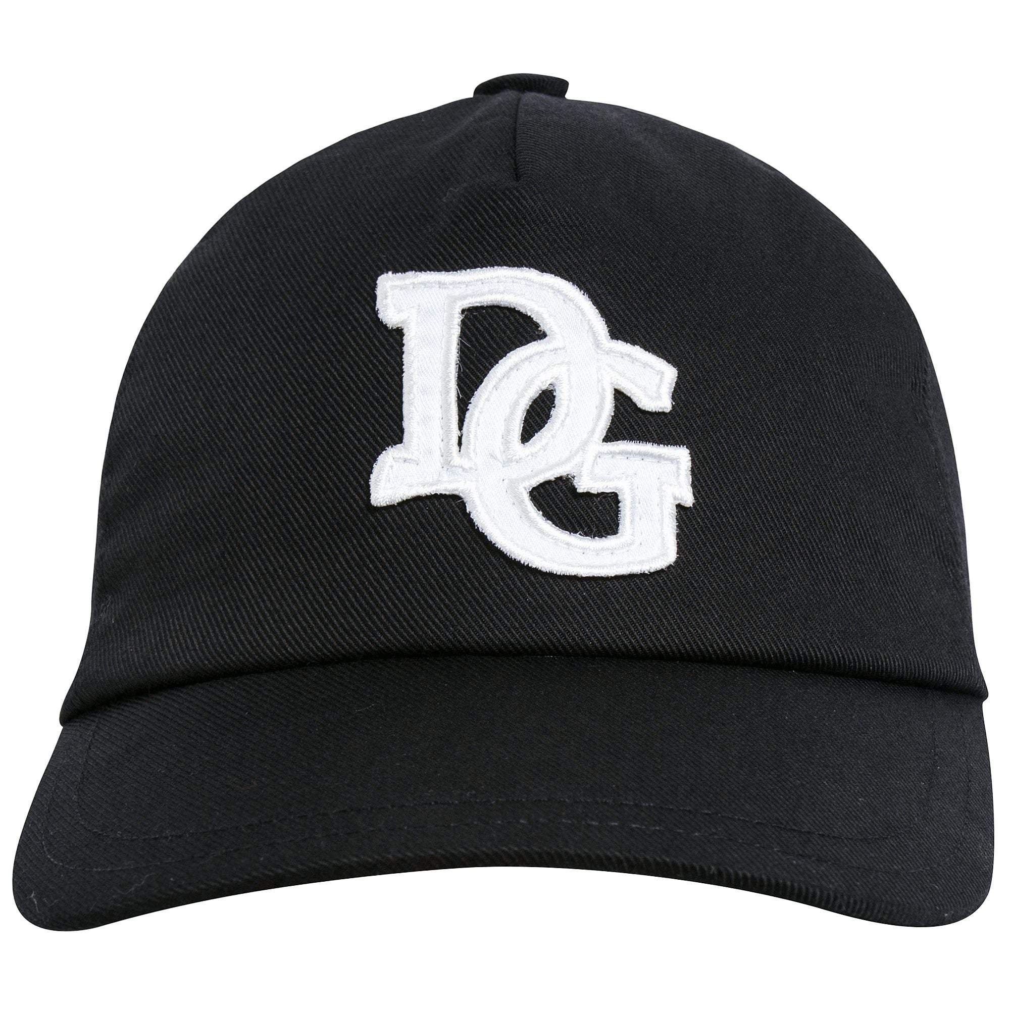Boys & Girls Black Logo Printed Cotton Cap