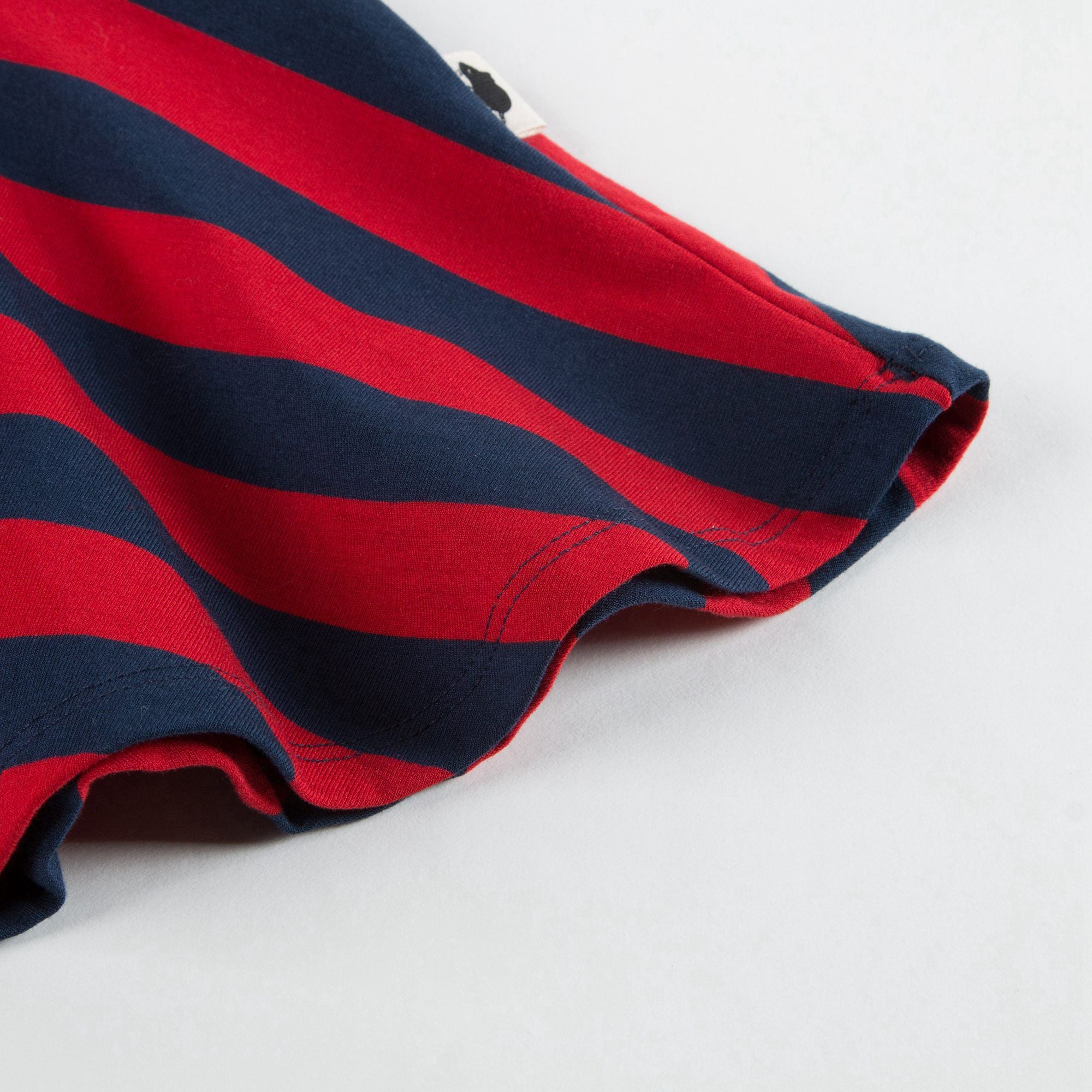 Girls Red & Blue Striped Dress