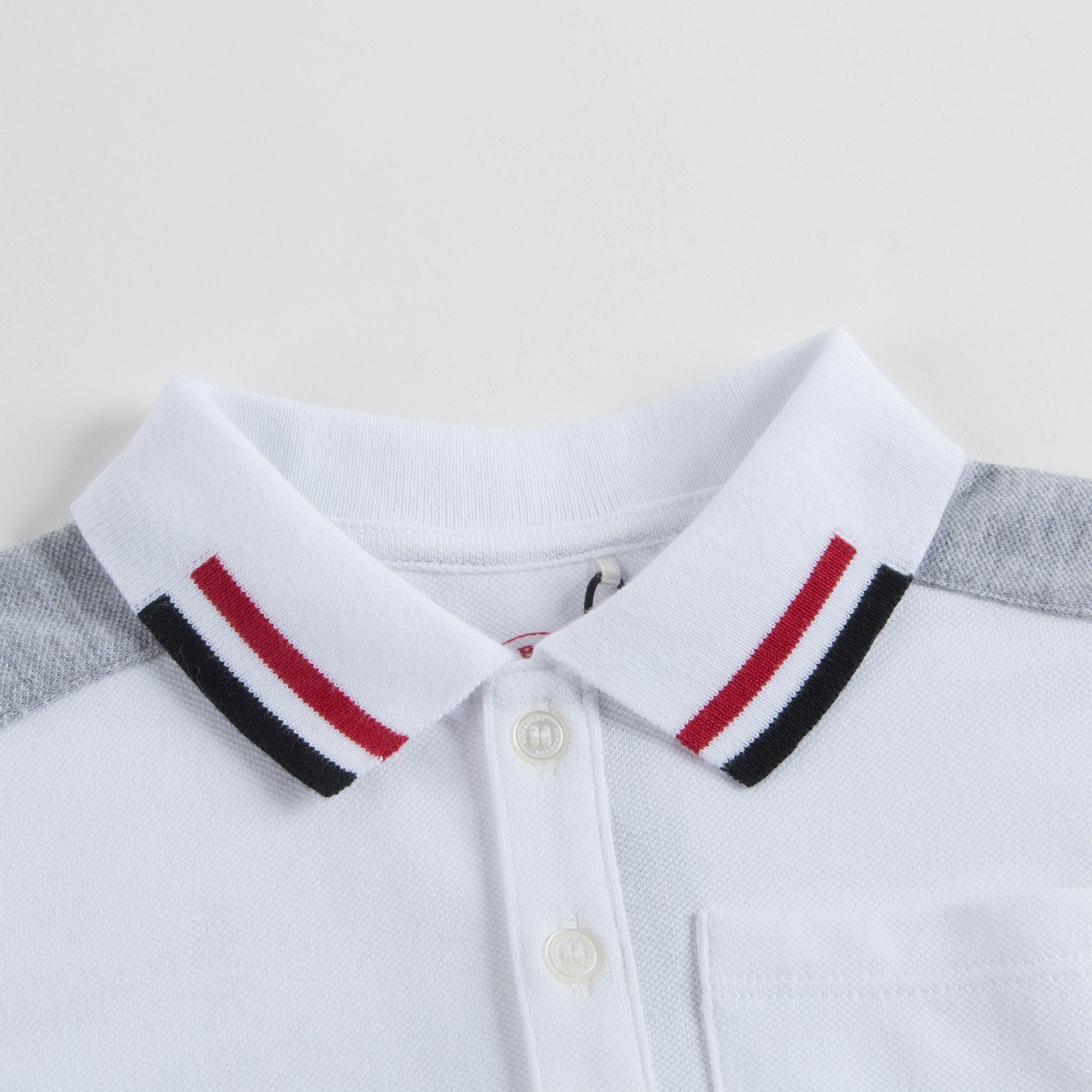 Baby Boys White Cotton Polo Shirt