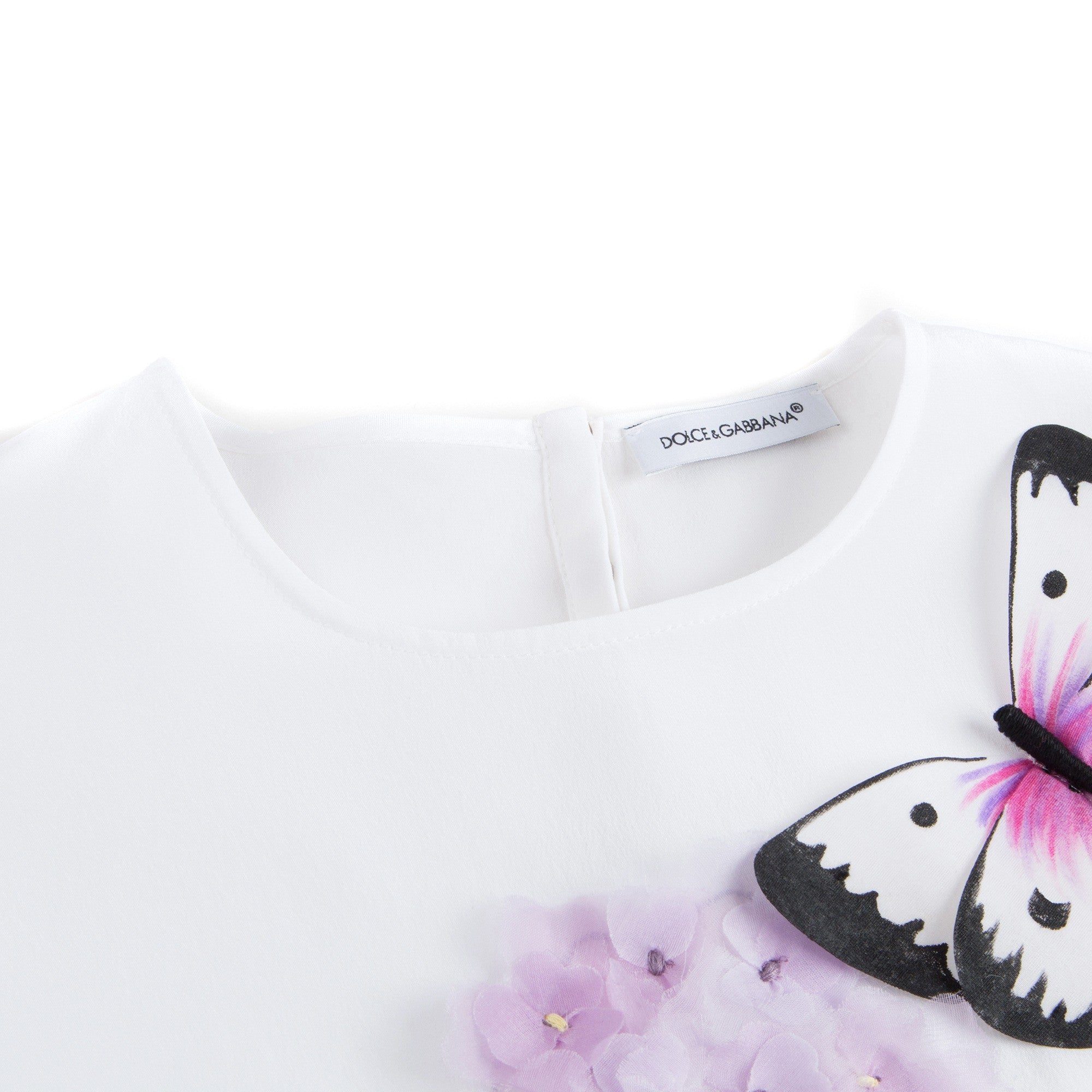 Girls White 'Ortensia' Silk Top