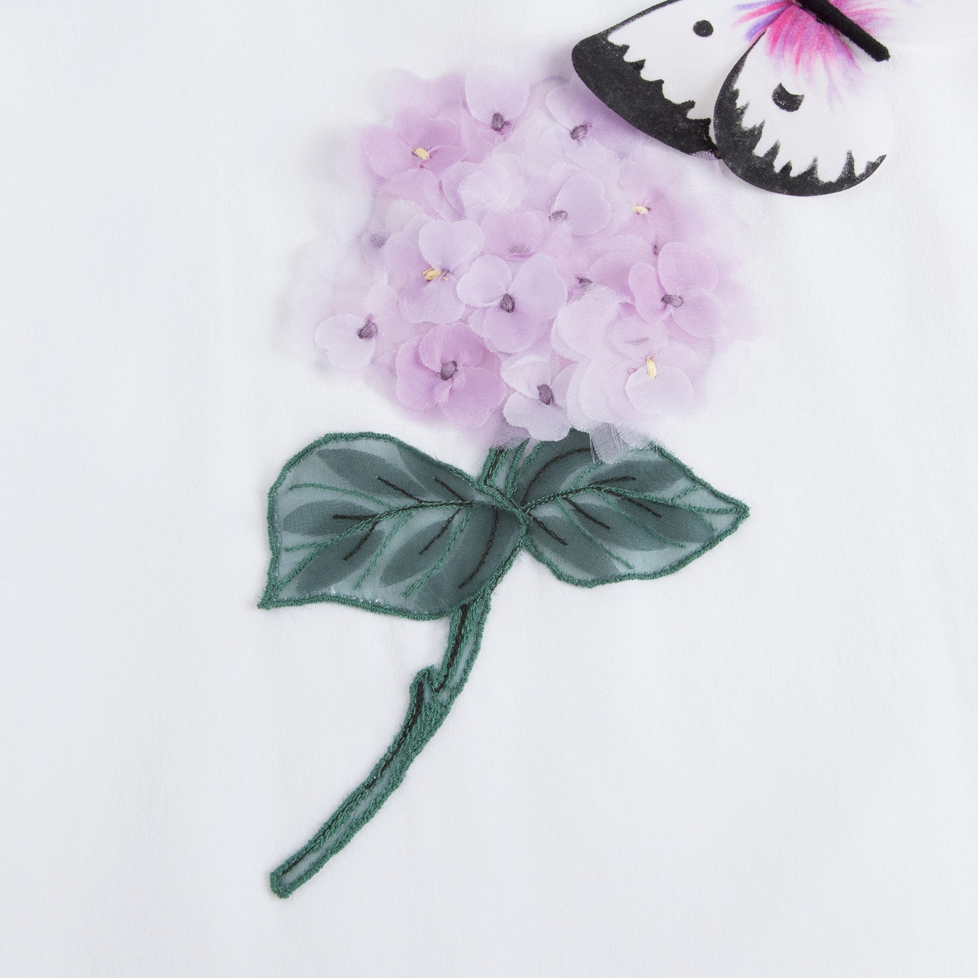 Girls White 'Ortensia' Silk Top