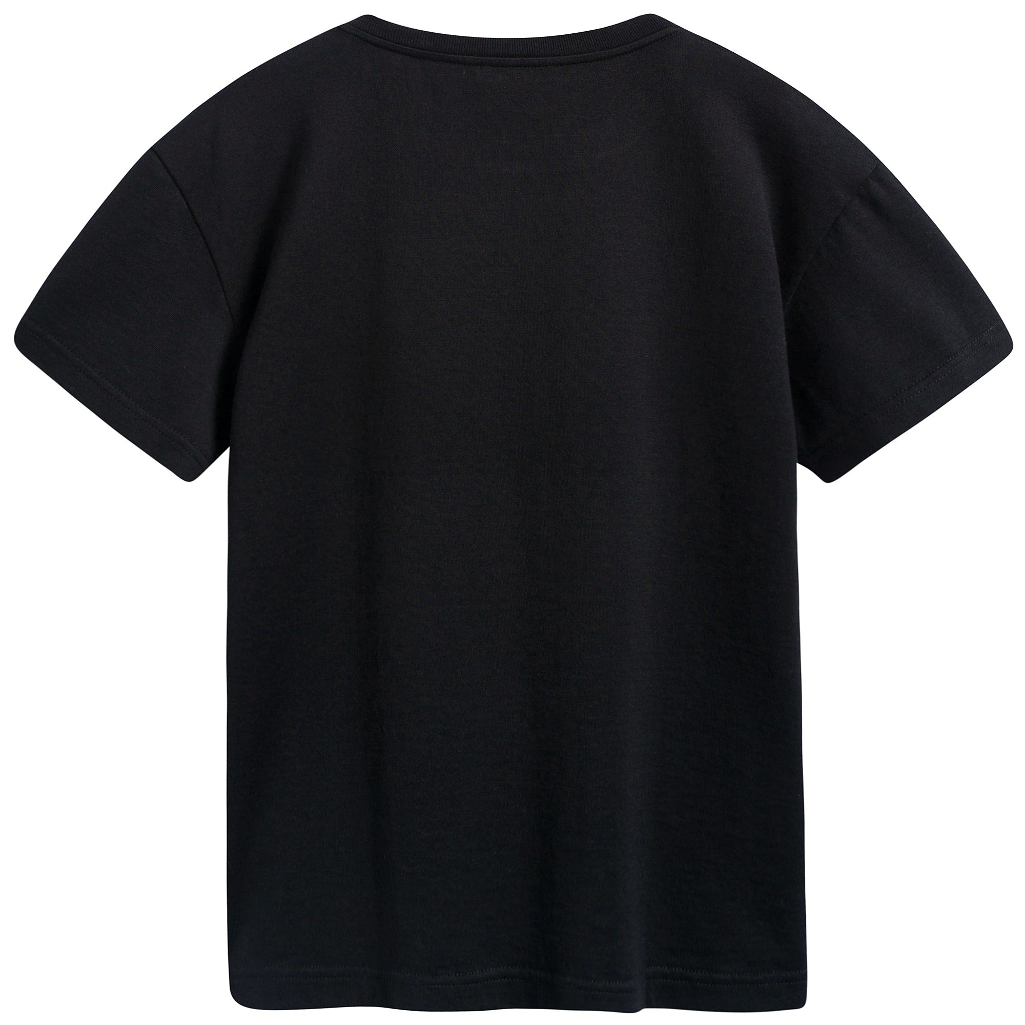 Boys & Girls Black Cotton T-shirt