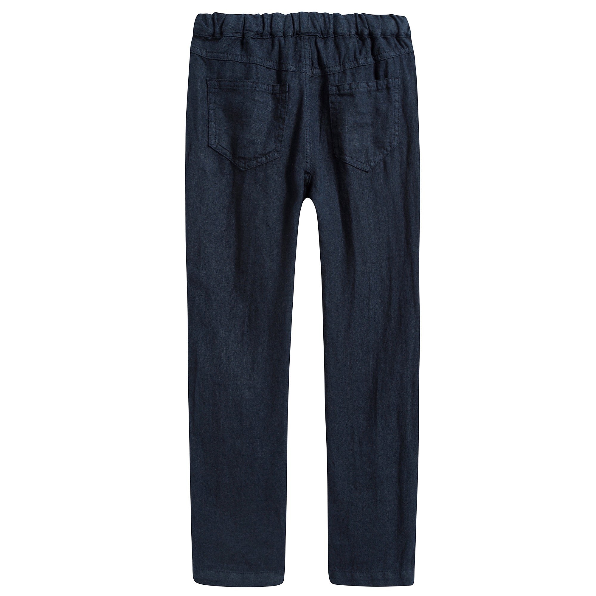 Boys Dark Blue Lien Trousers