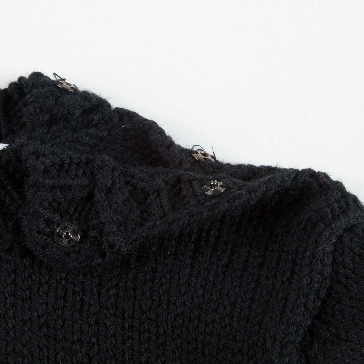 Baby Girls Black Flowers Printed Sweater