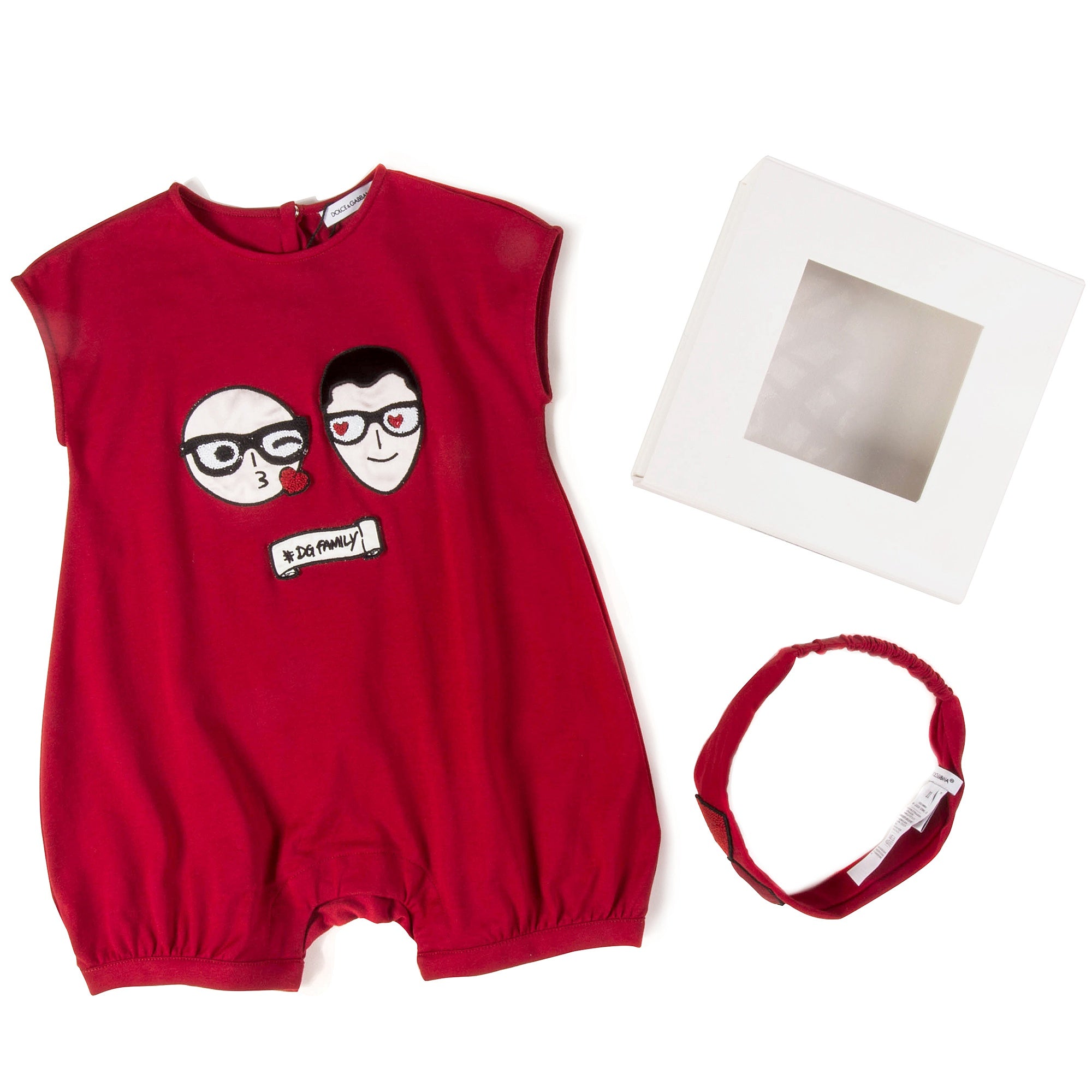 Baby Girls Red Home Babysuit