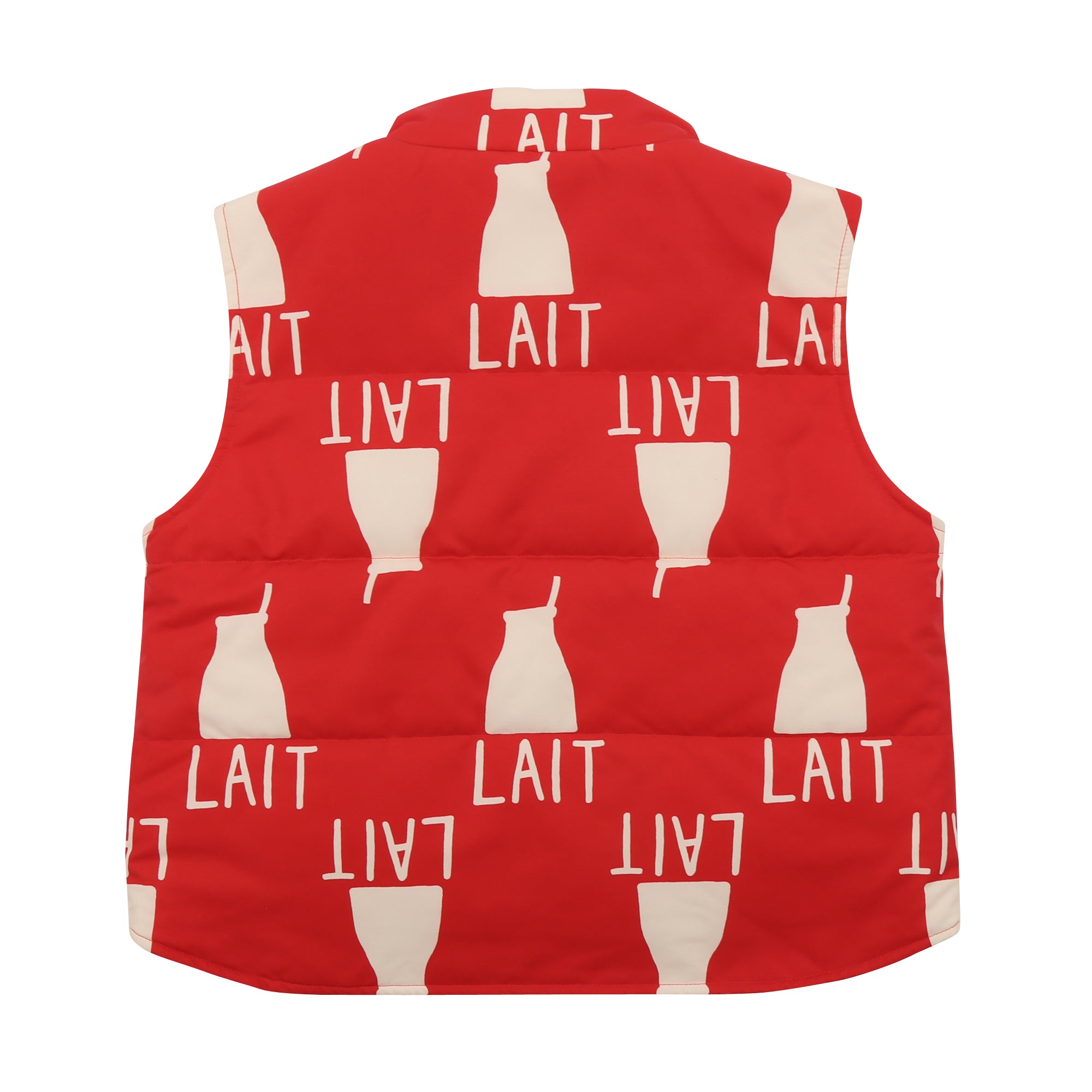 Boys & Girls Pink Printed Padded Gilet