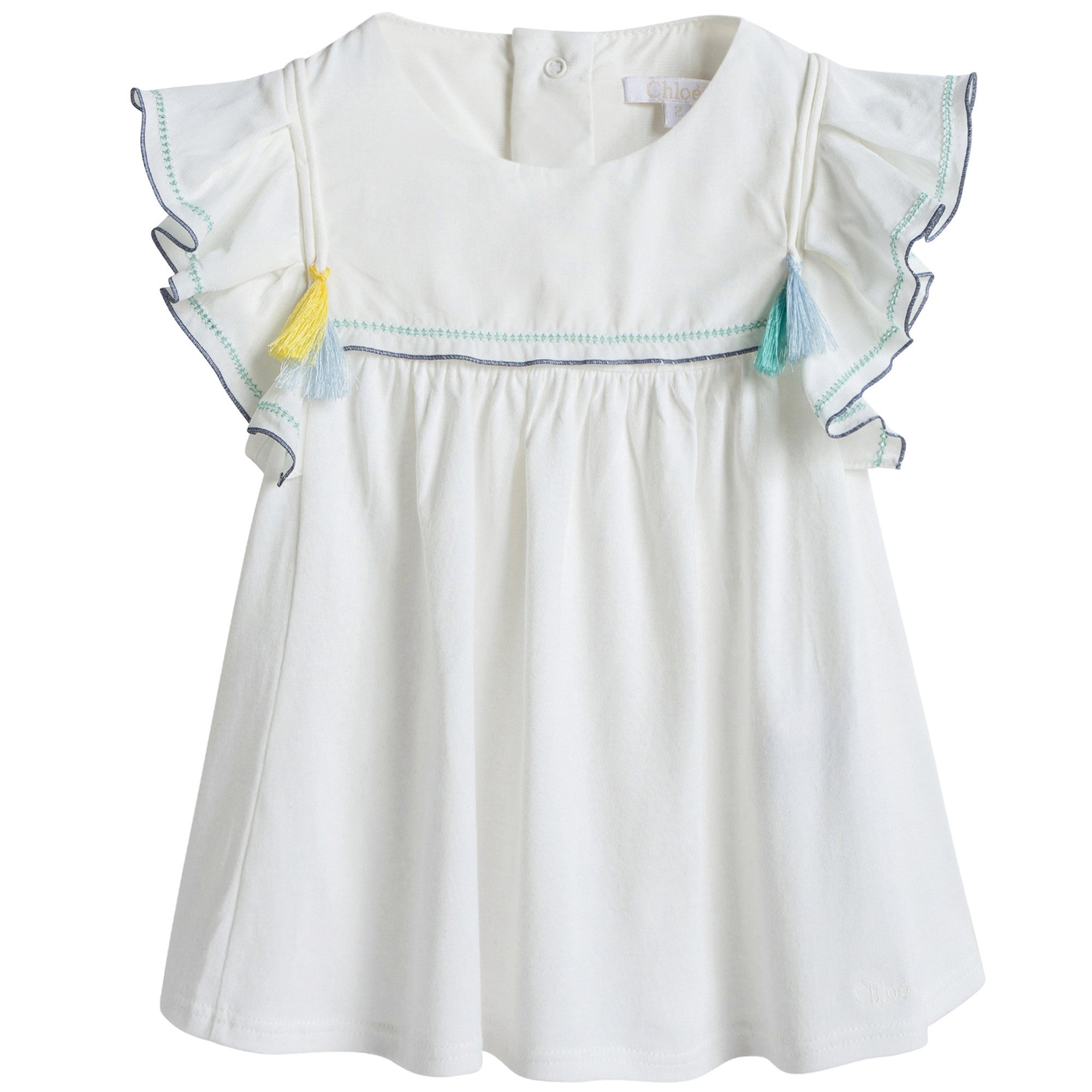 Baby Girls White Jersey Top