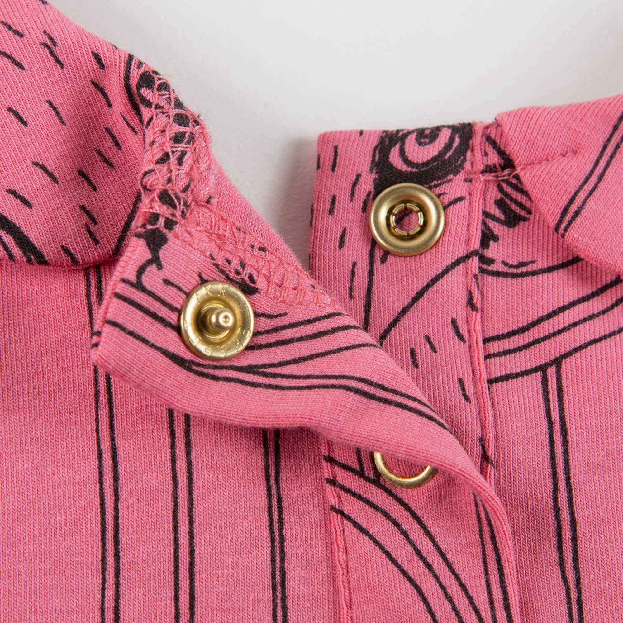Girls Pink Fox Family Collar T-shirt