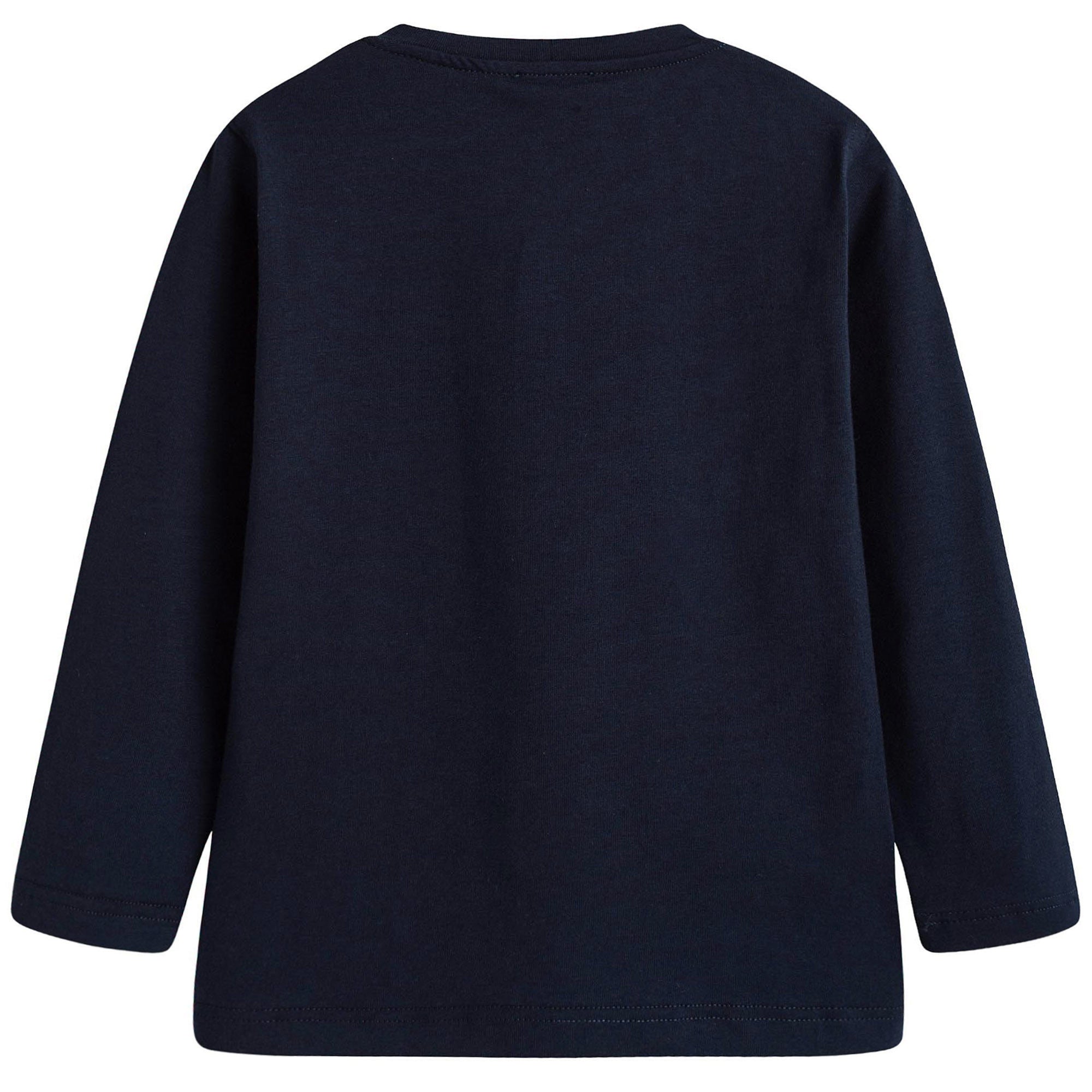 Boys Dark Blue & White Striped T-shirt