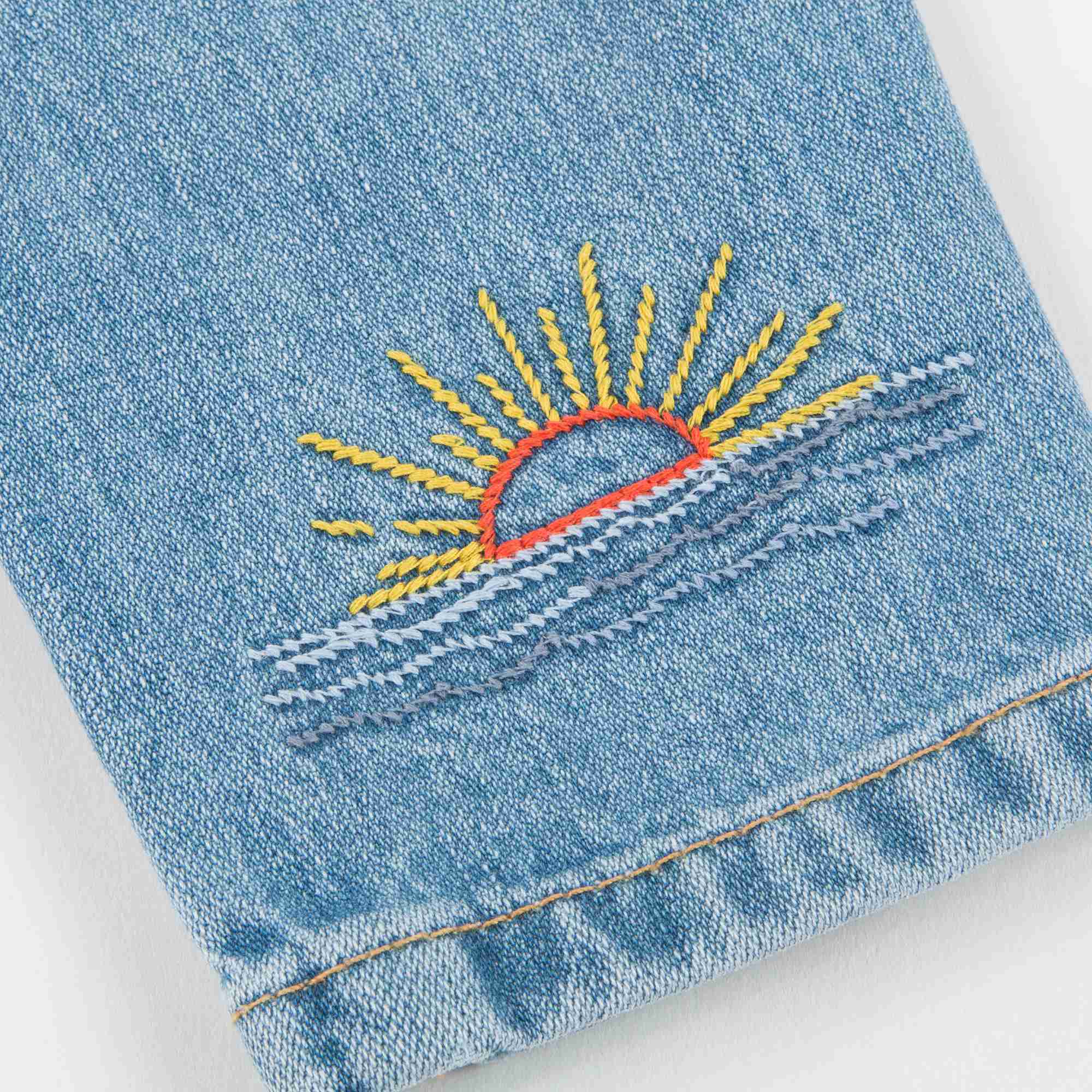 Baby Girls Blue Cactus Trousers