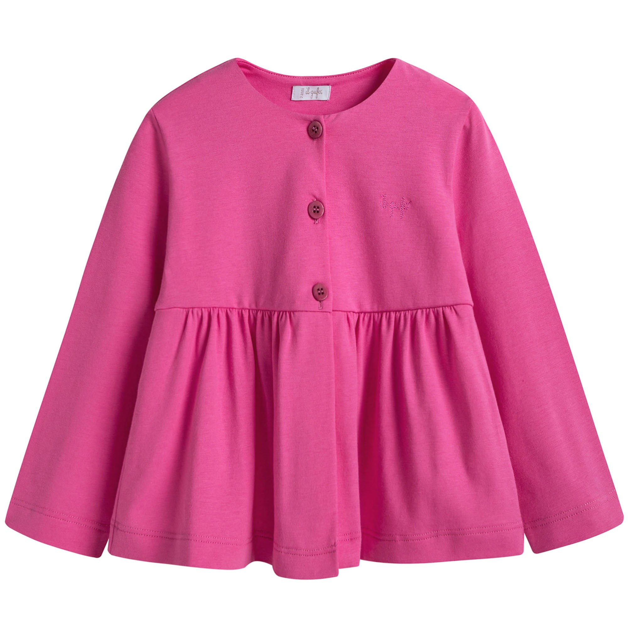 Baby Girls Dark Pink Cotton Blouse