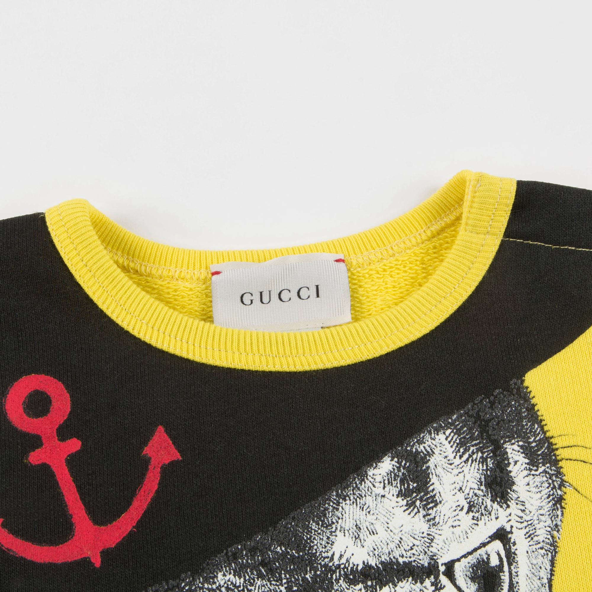 Baby Girls Yellow Cat Sweatshirt