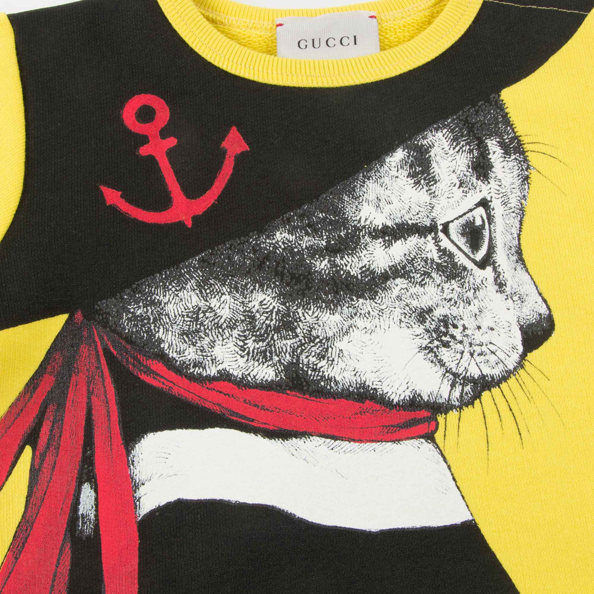 Baby Girls Yellow Cat Sweatshirt