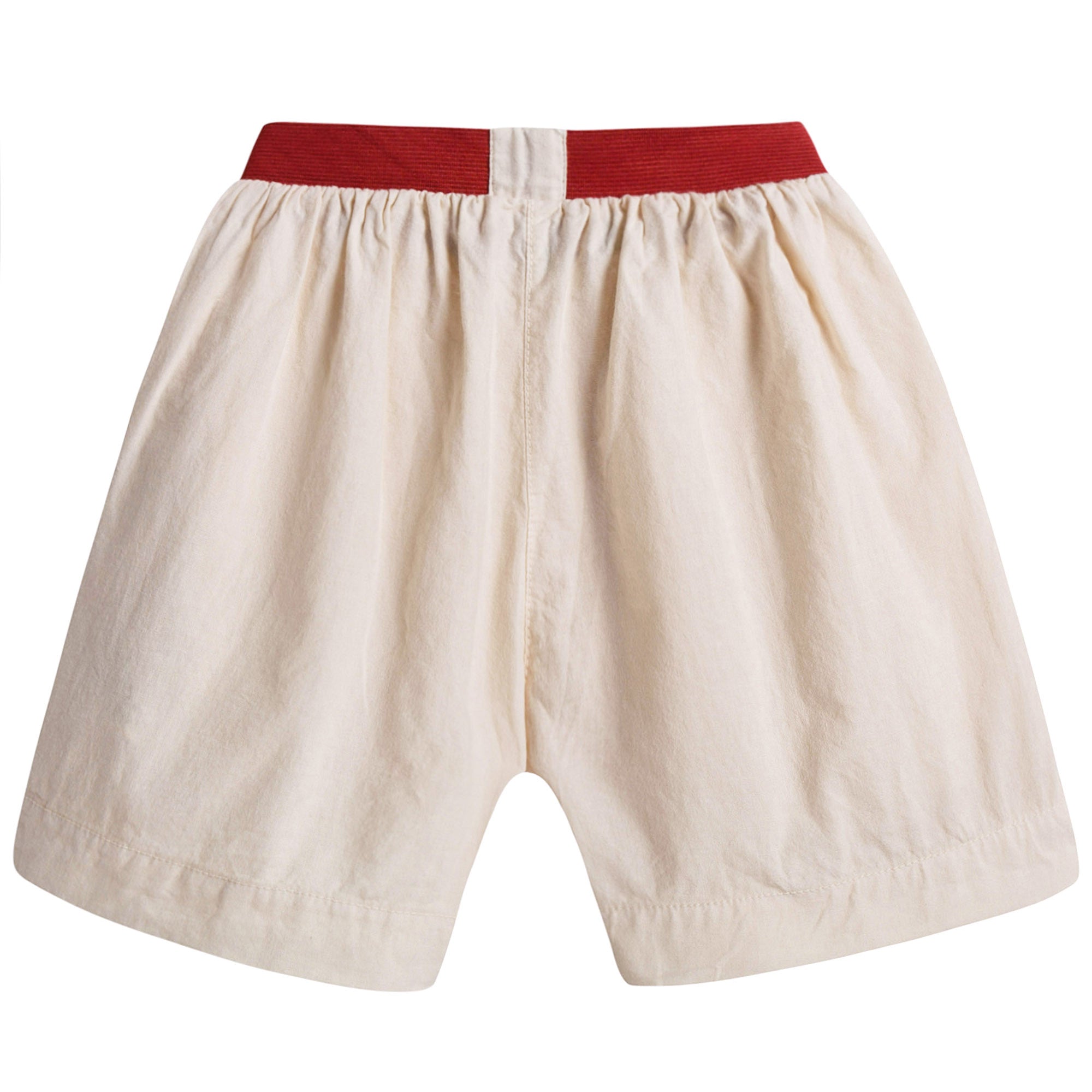 Girls White Cotton Shorts