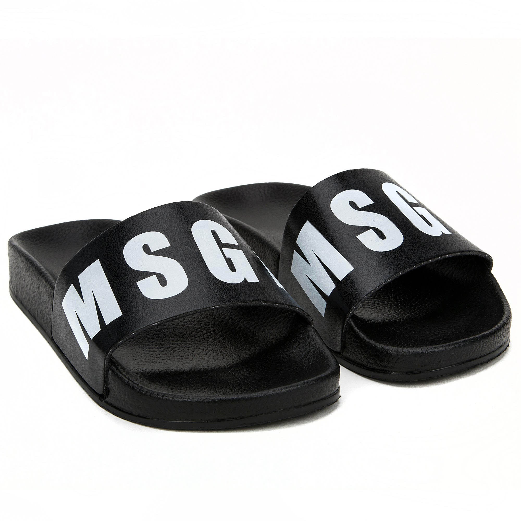 Boys & Girls Black Logo Slippers