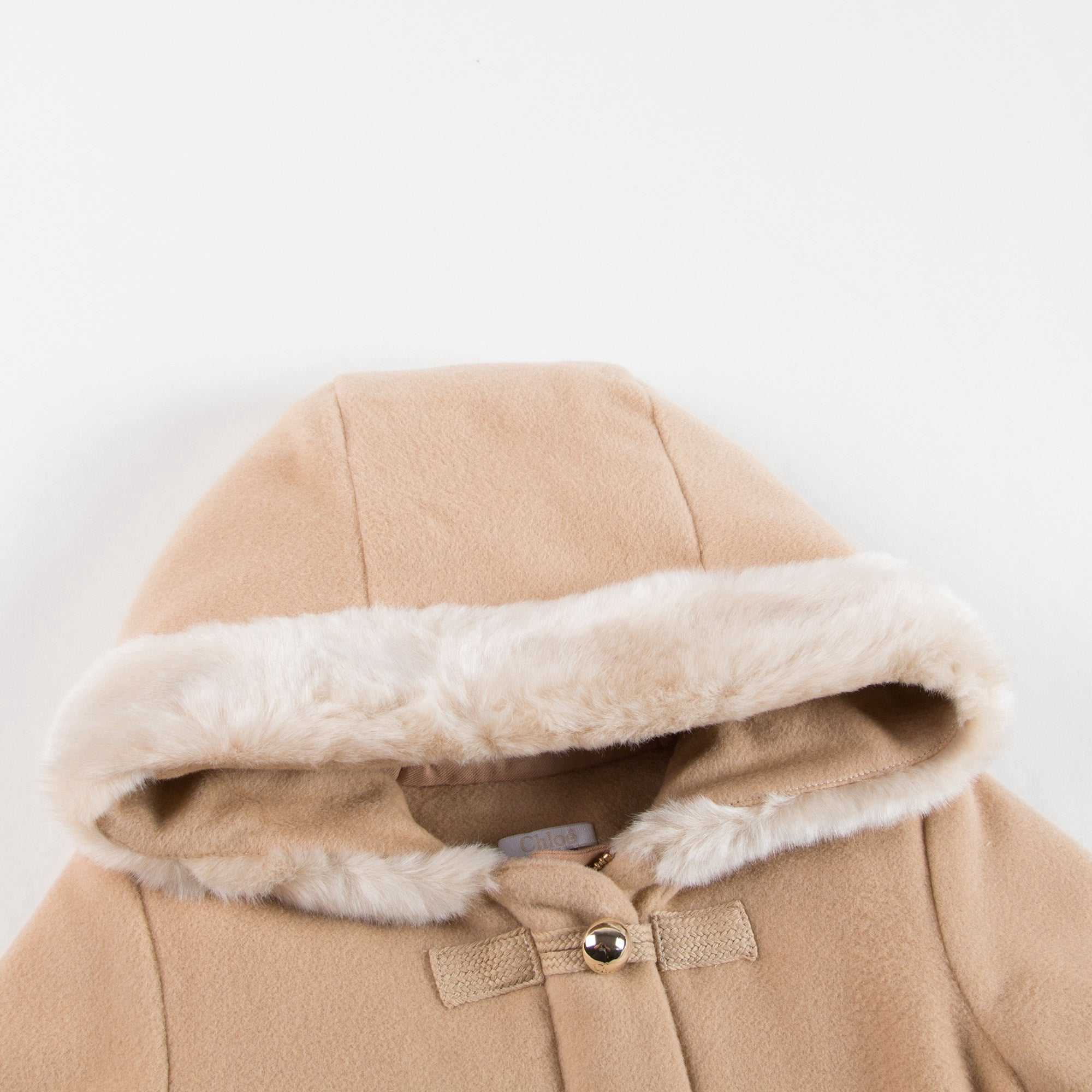 Baby Girls Beige Wool Blend Coat