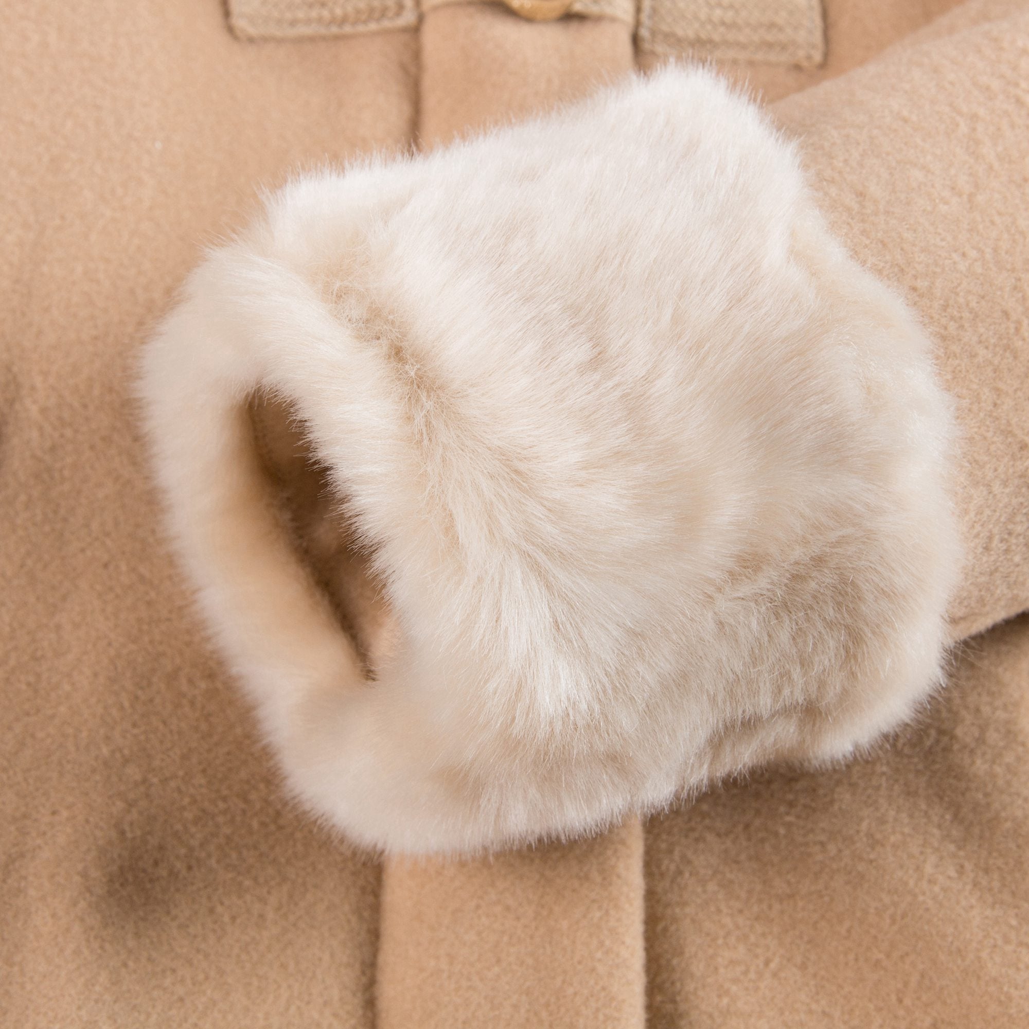 Baby Girls Beige Wool Blend Coat