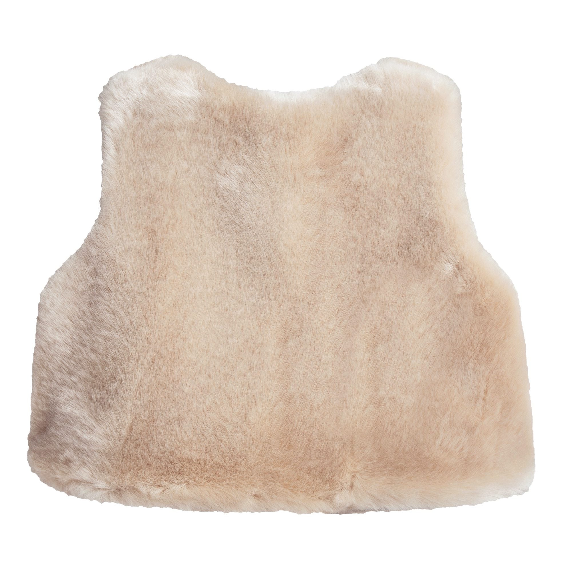Baby Girls Beige Fur Gilet
