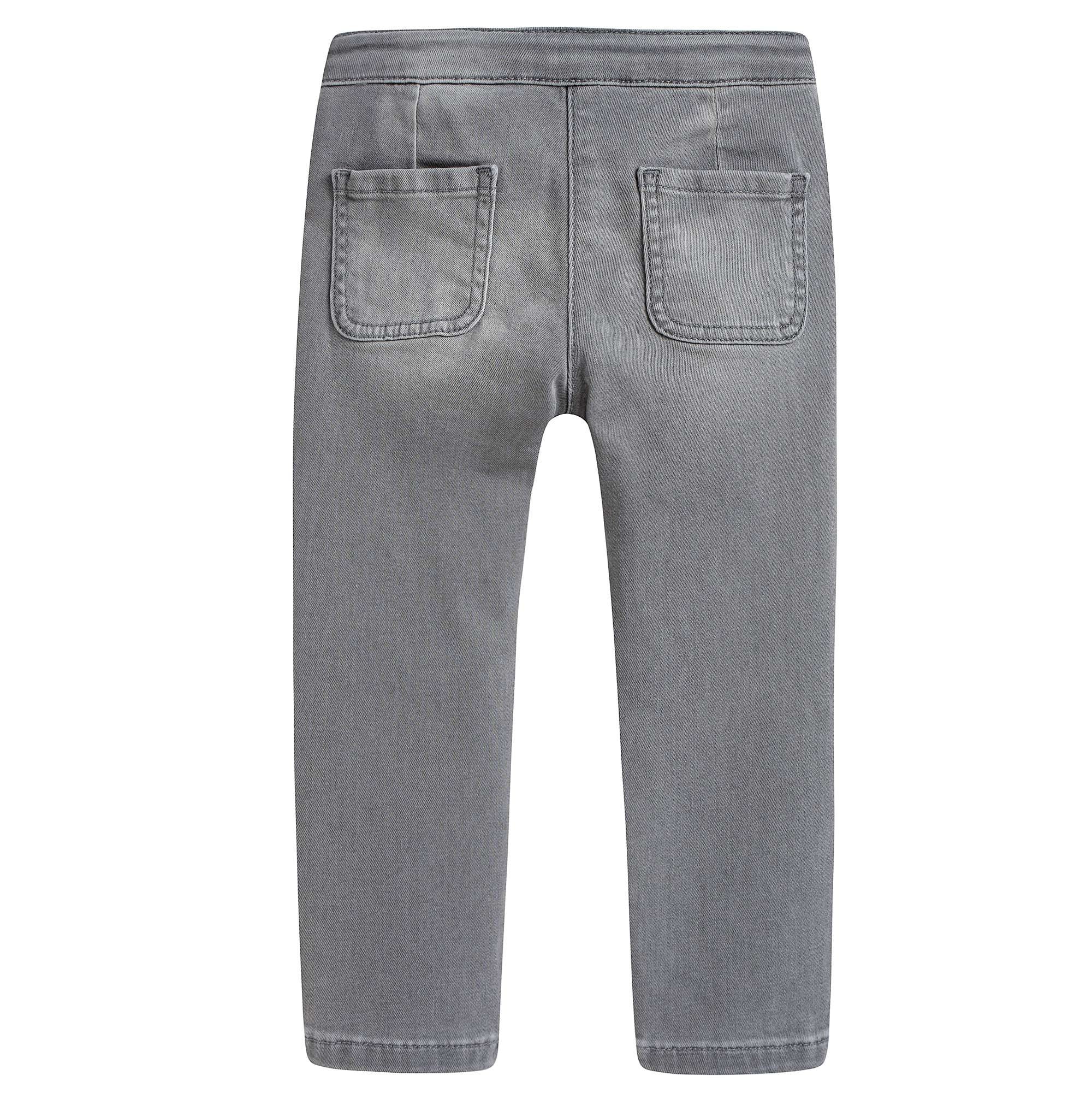 Girls Grey Braided Jeans