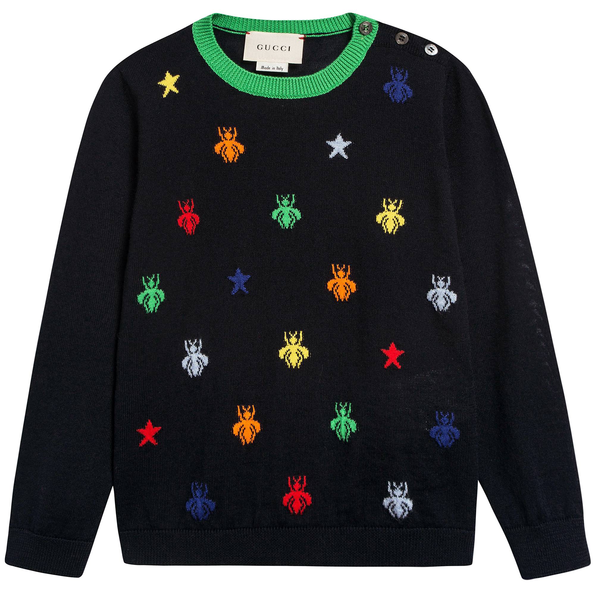 Baby Boys Navy Blue Wool Sweater