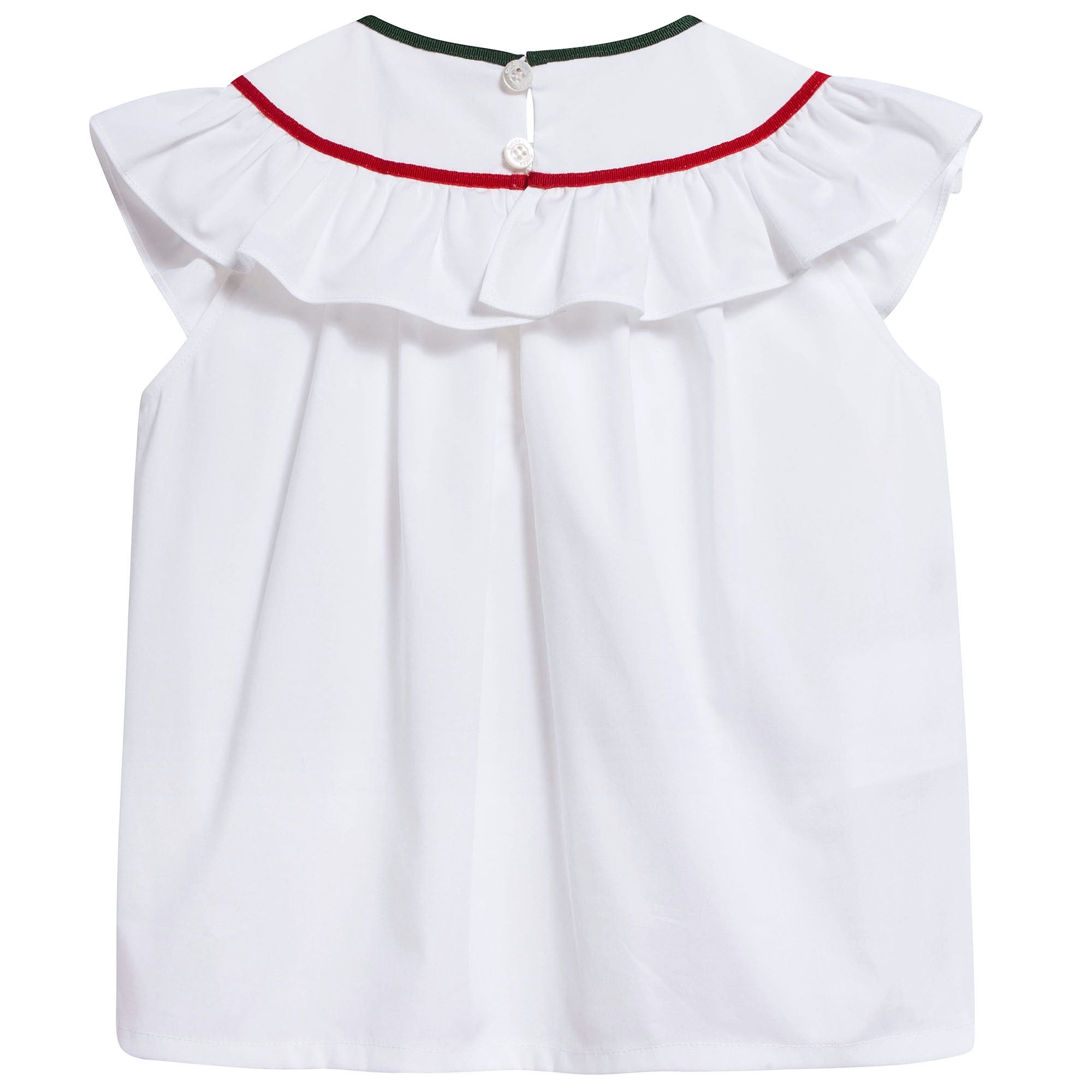 Baby Girls White Cotton Blouse