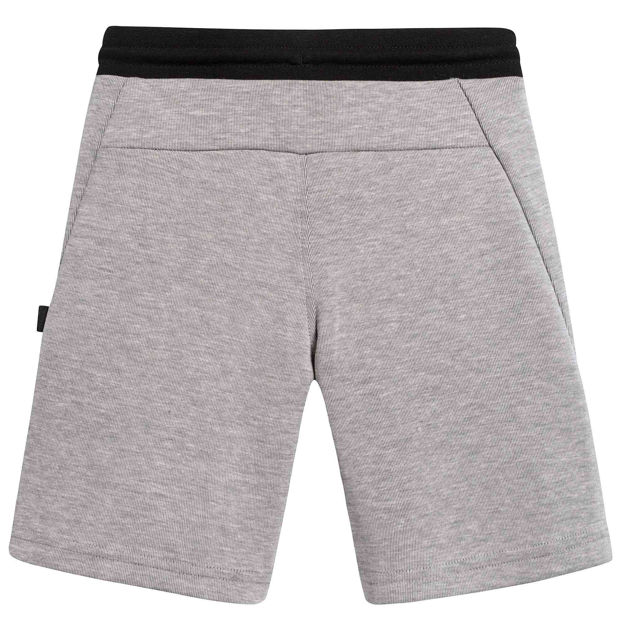 Boys Grey Cotton Shorts