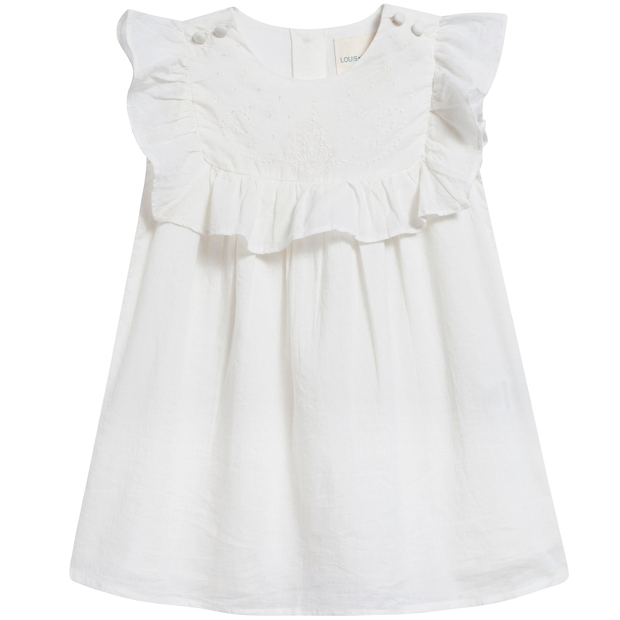 Baby Girls Off White Cotton Dress
