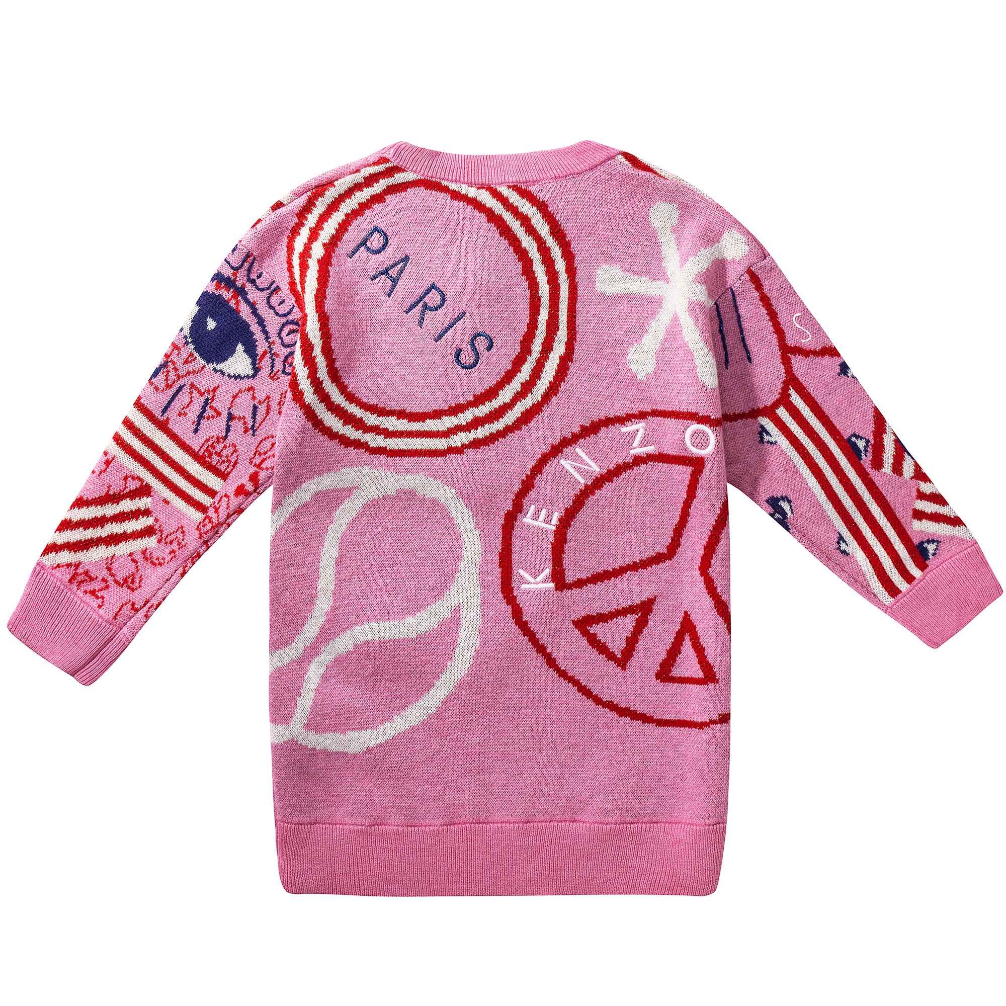 Girls Pink Tiger Printed Dress