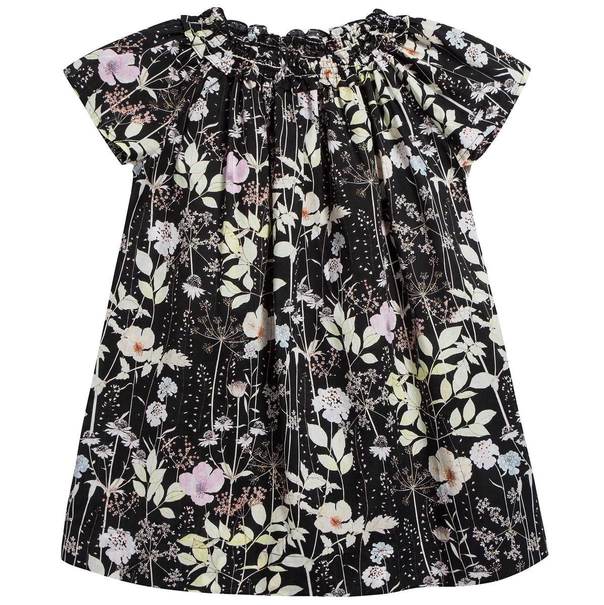 Robe noire imprimée pour fille