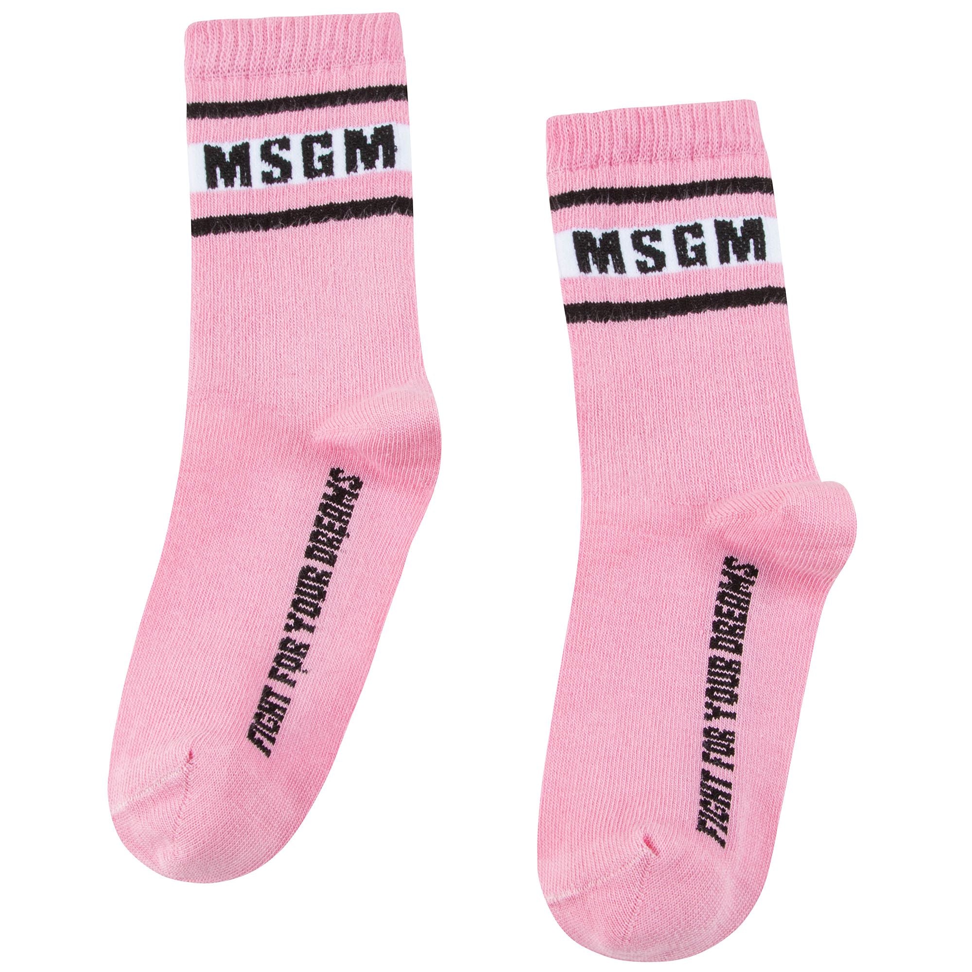 Girls White Logo Cotton Socks