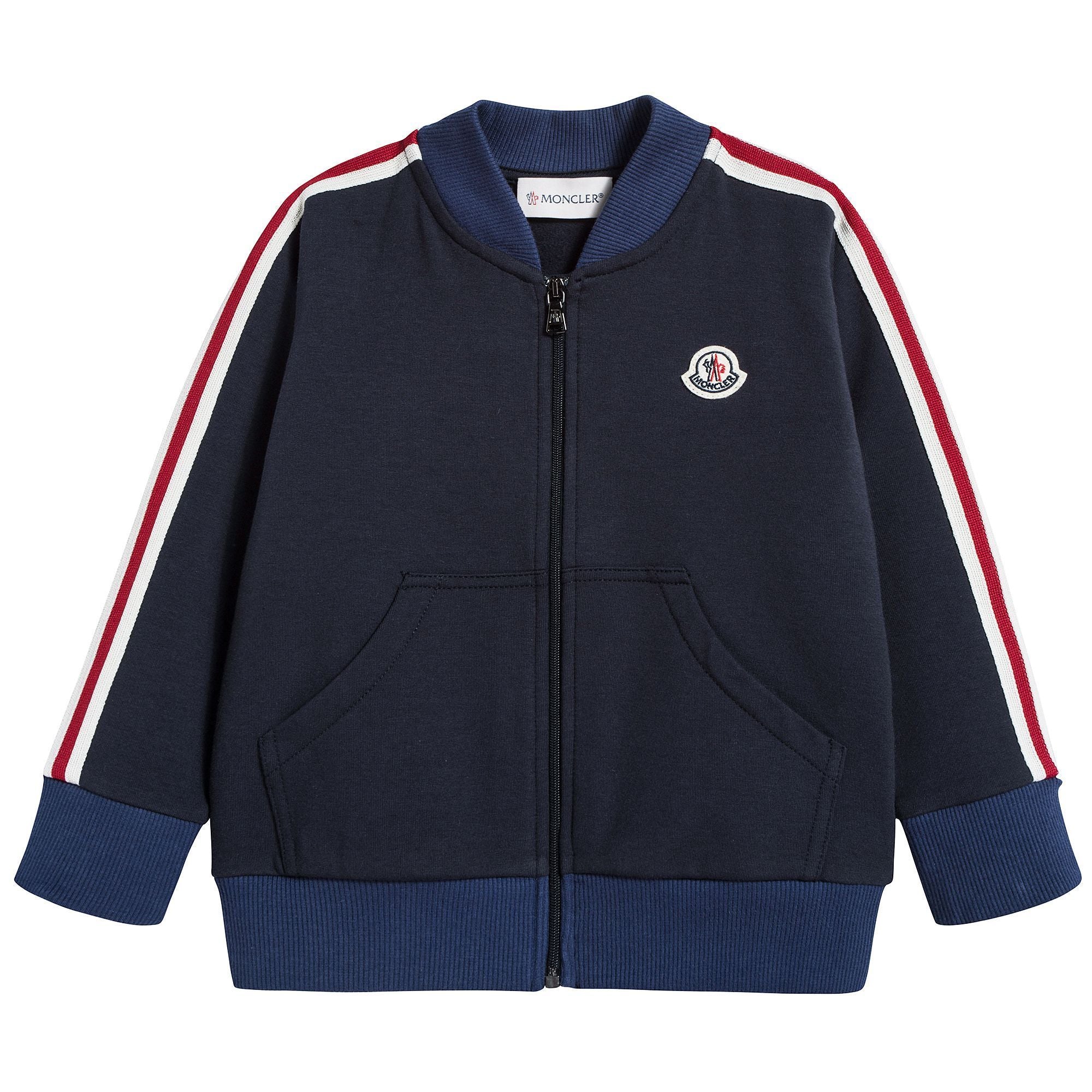 Boys & Girls Blue "MAGLIA CARDIGAN"Cotton Sweatshirt