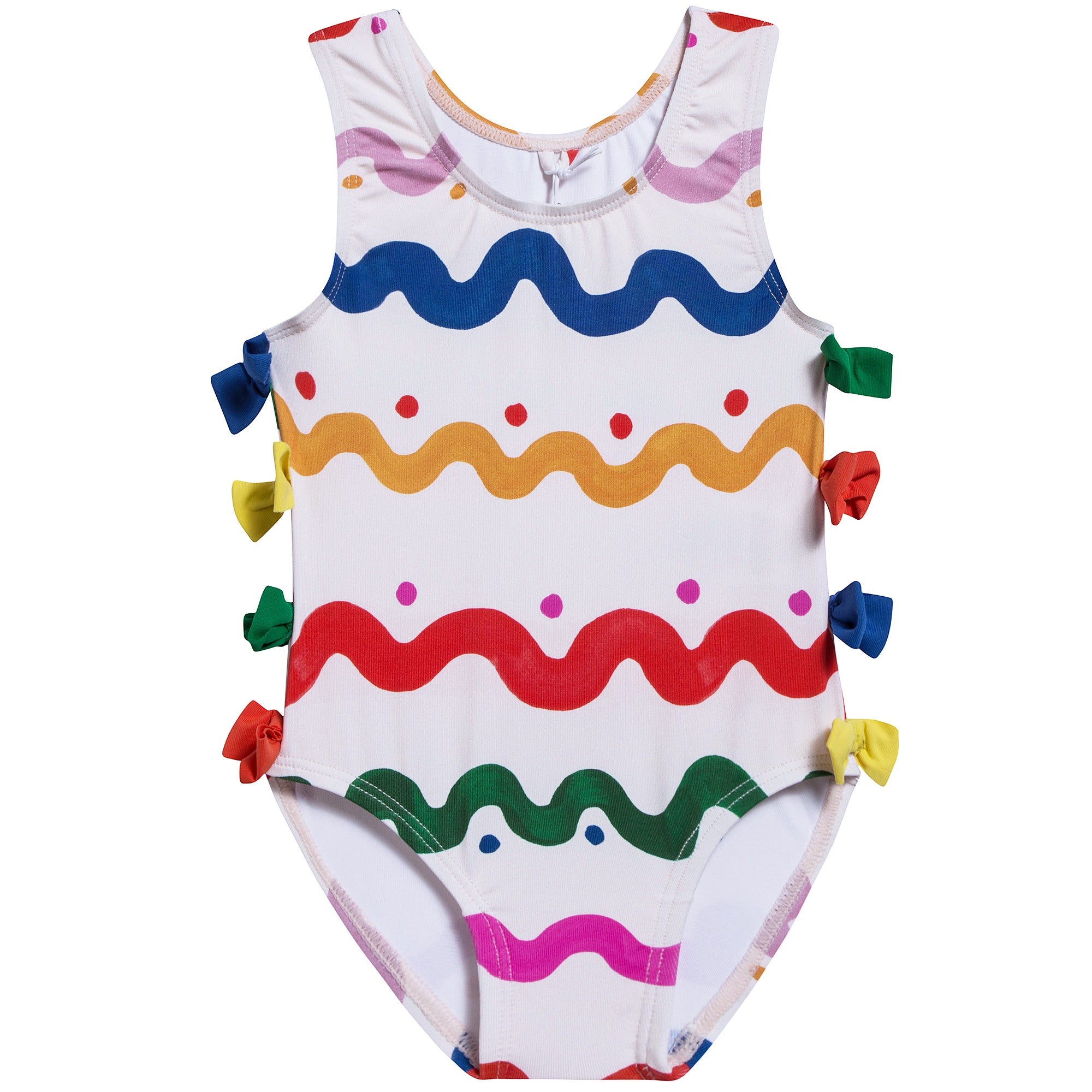 Baby Girls Pink Printed Swimsuit