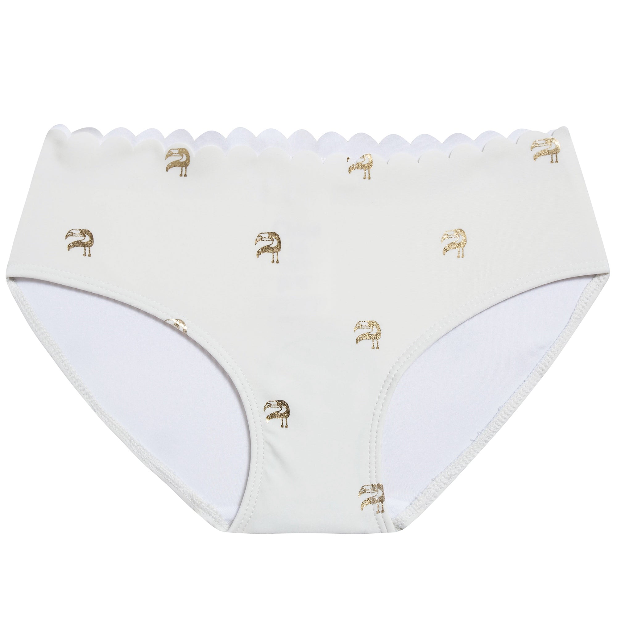 Girls Off White Polyamide Swimwear
