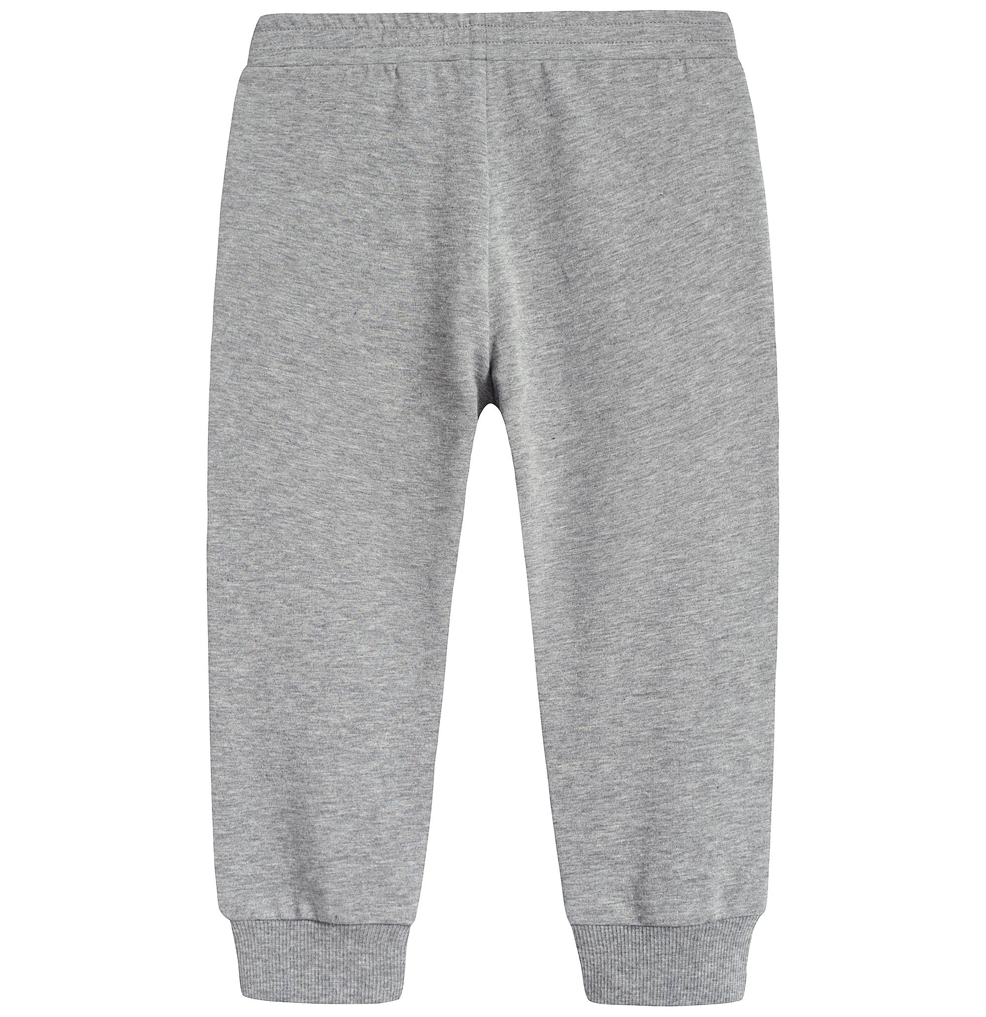 Baby Boys Grey Logo Cotton Trousers