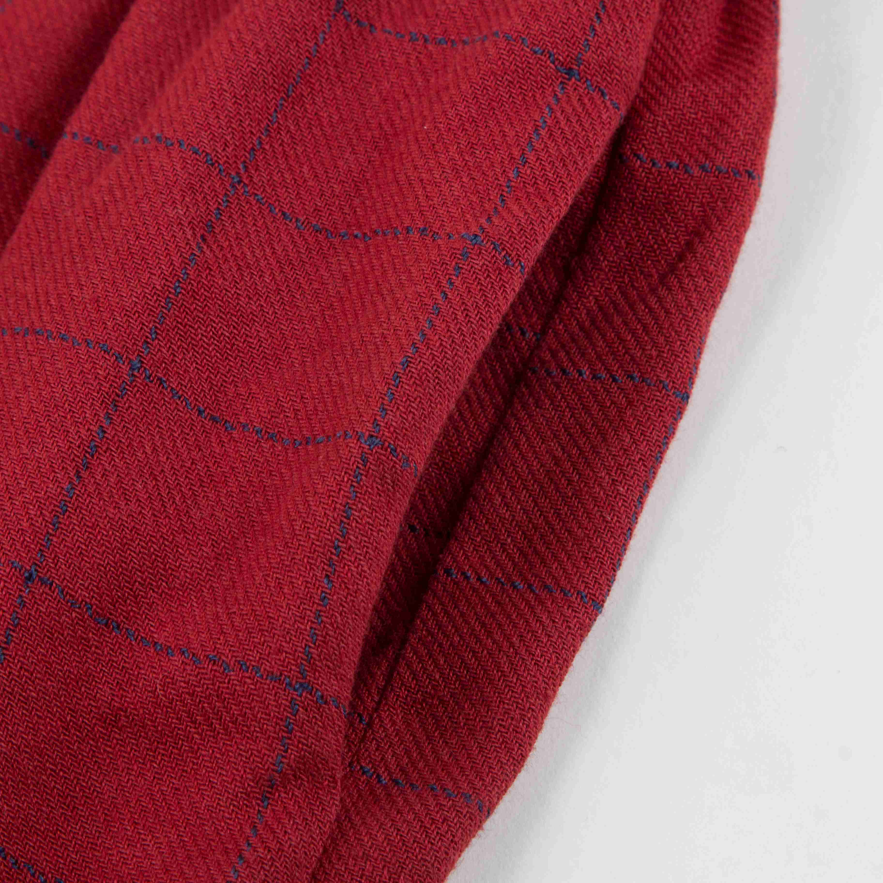 Girls Red Check Cotton Dress