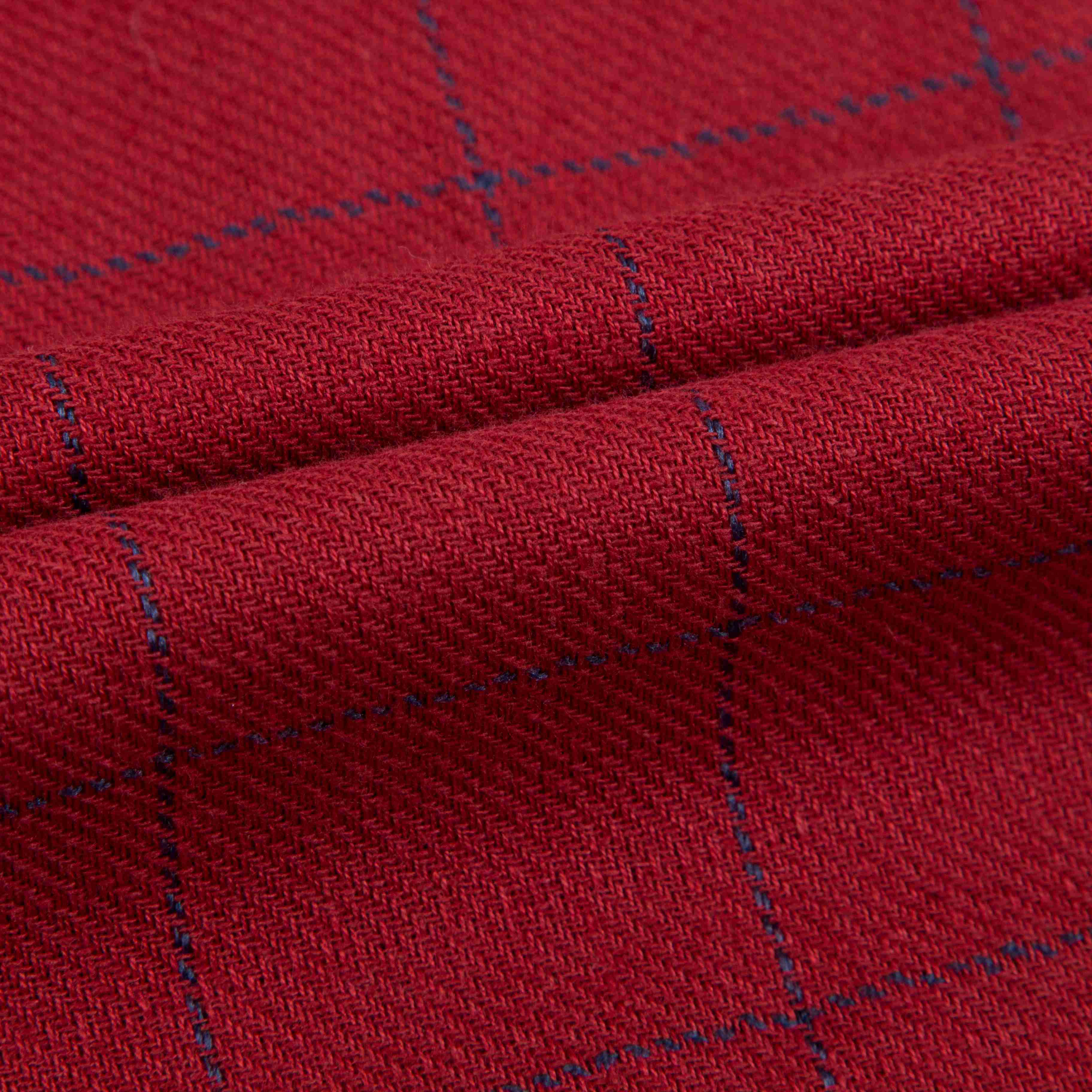 Girls Red Check Cotton Dress