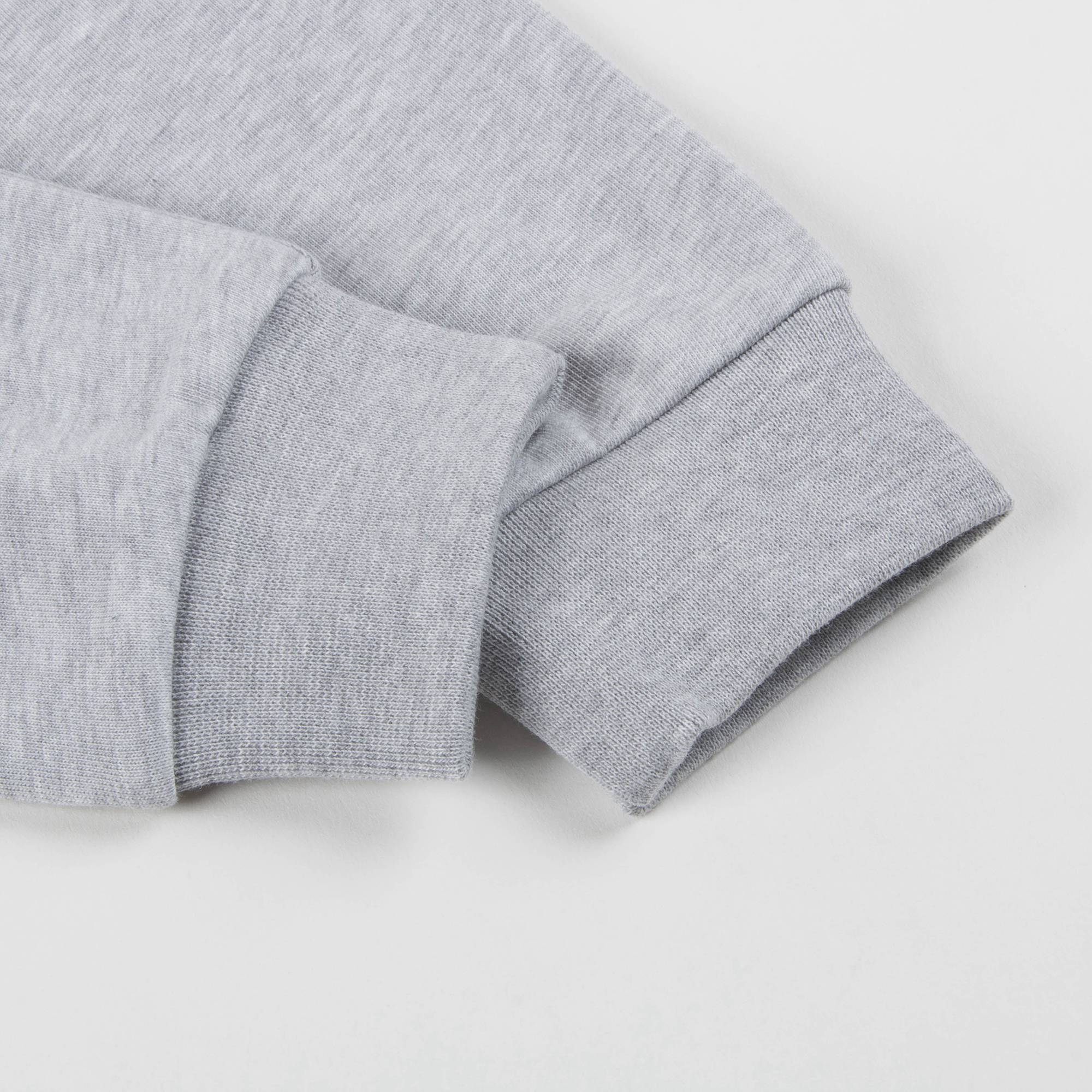 Girls Marl Grey Logo Cotton Trousers