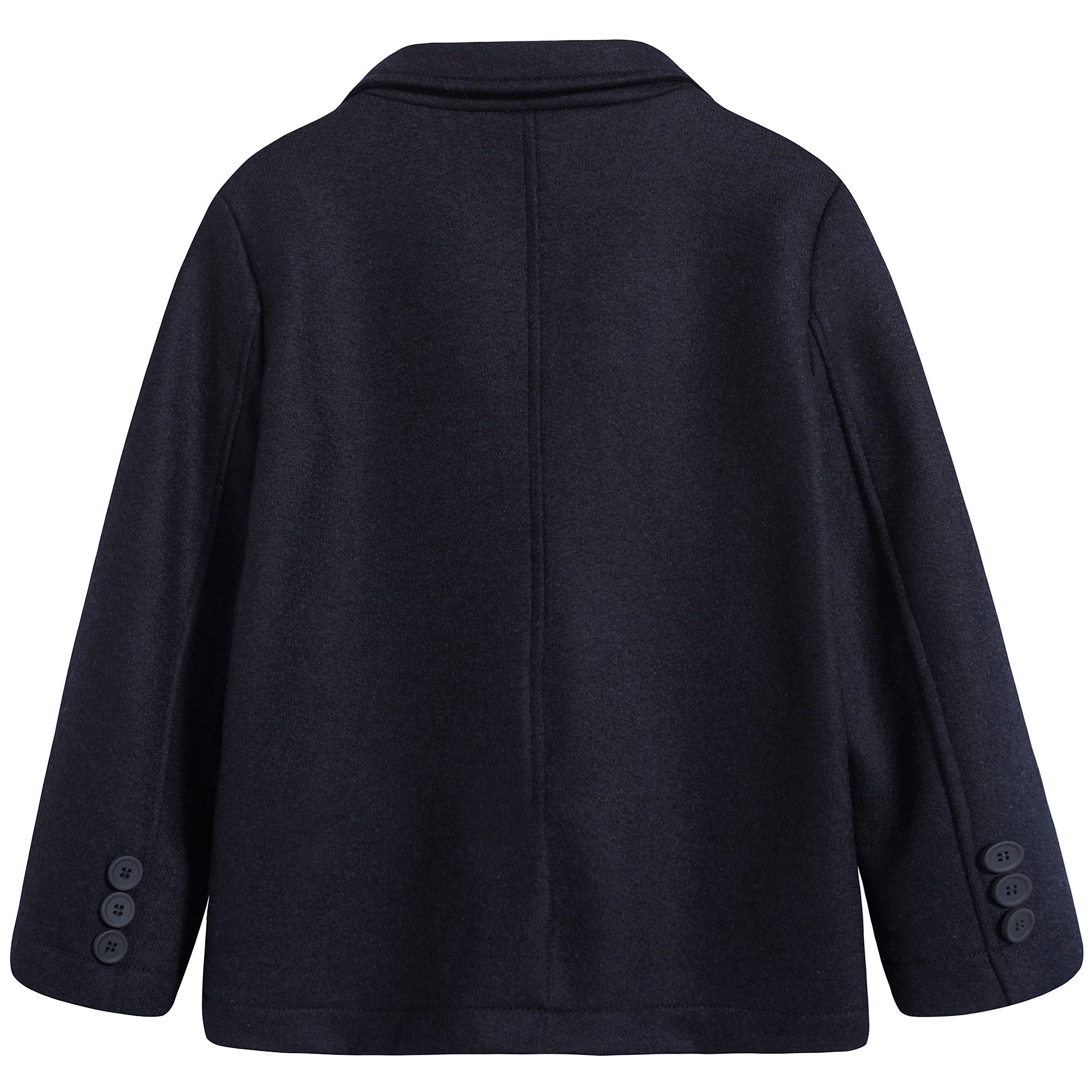 Boys Dark Blue Blazer Wool Coat