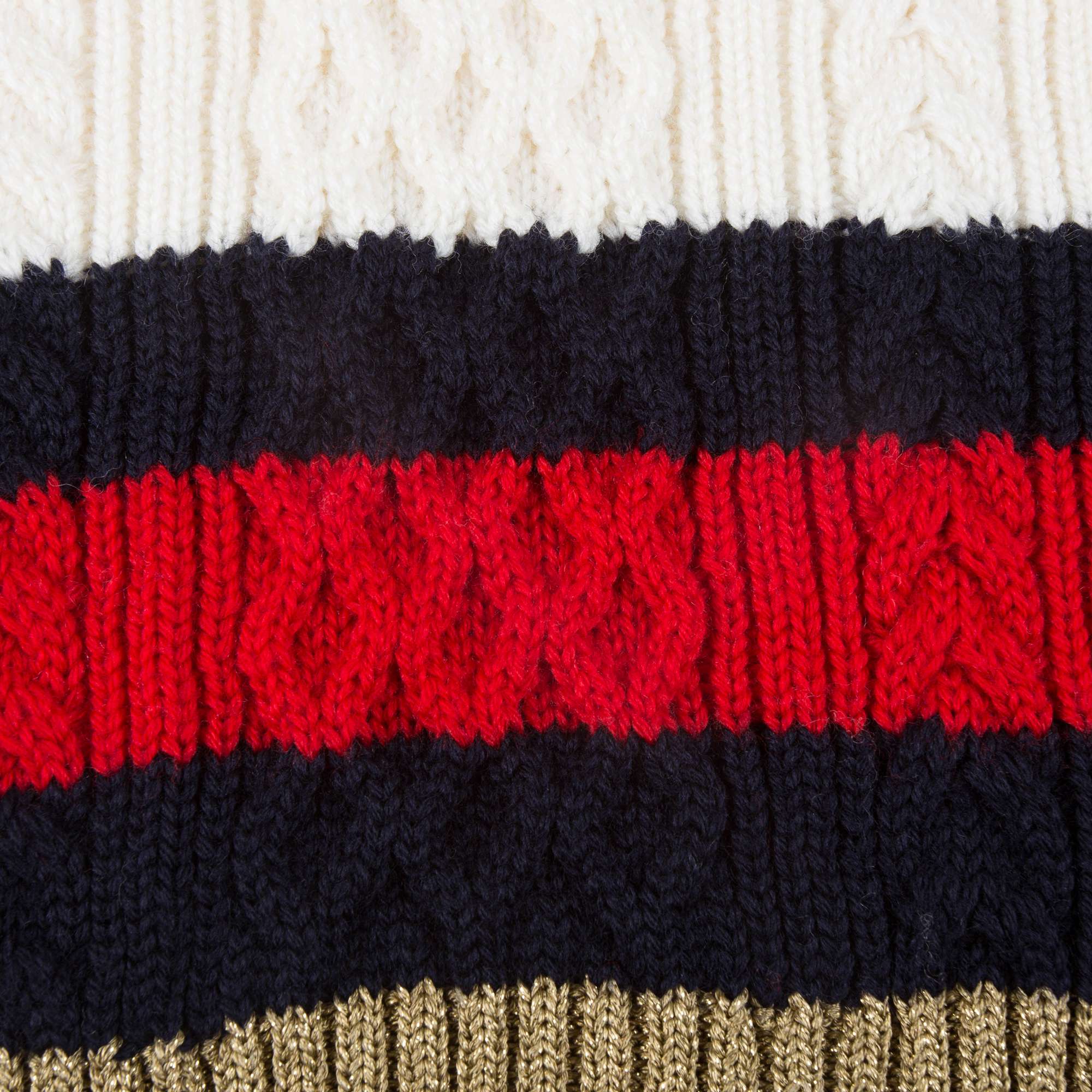 Girls White Cable Knit Sweater