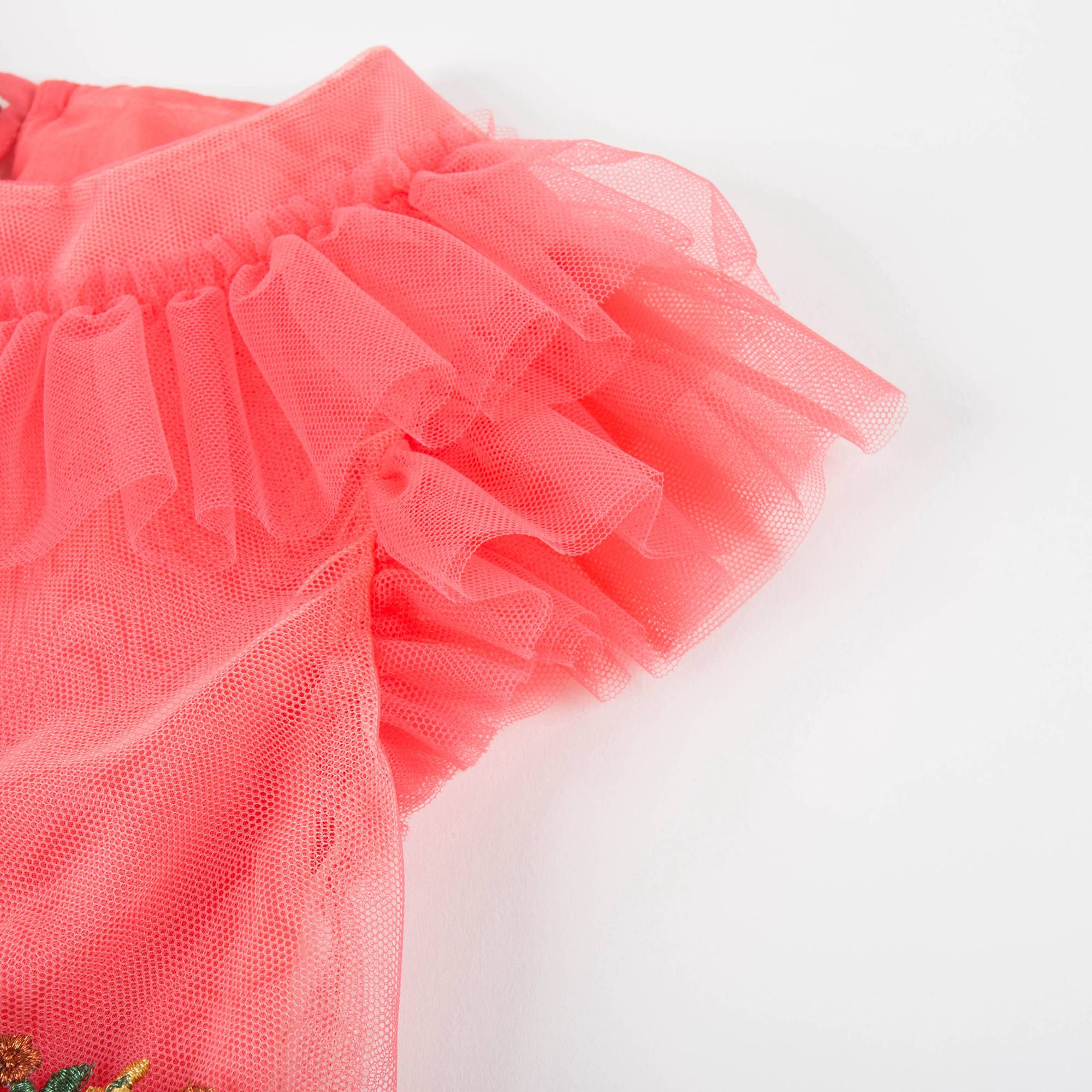 Robe corail rose pour bébés filles