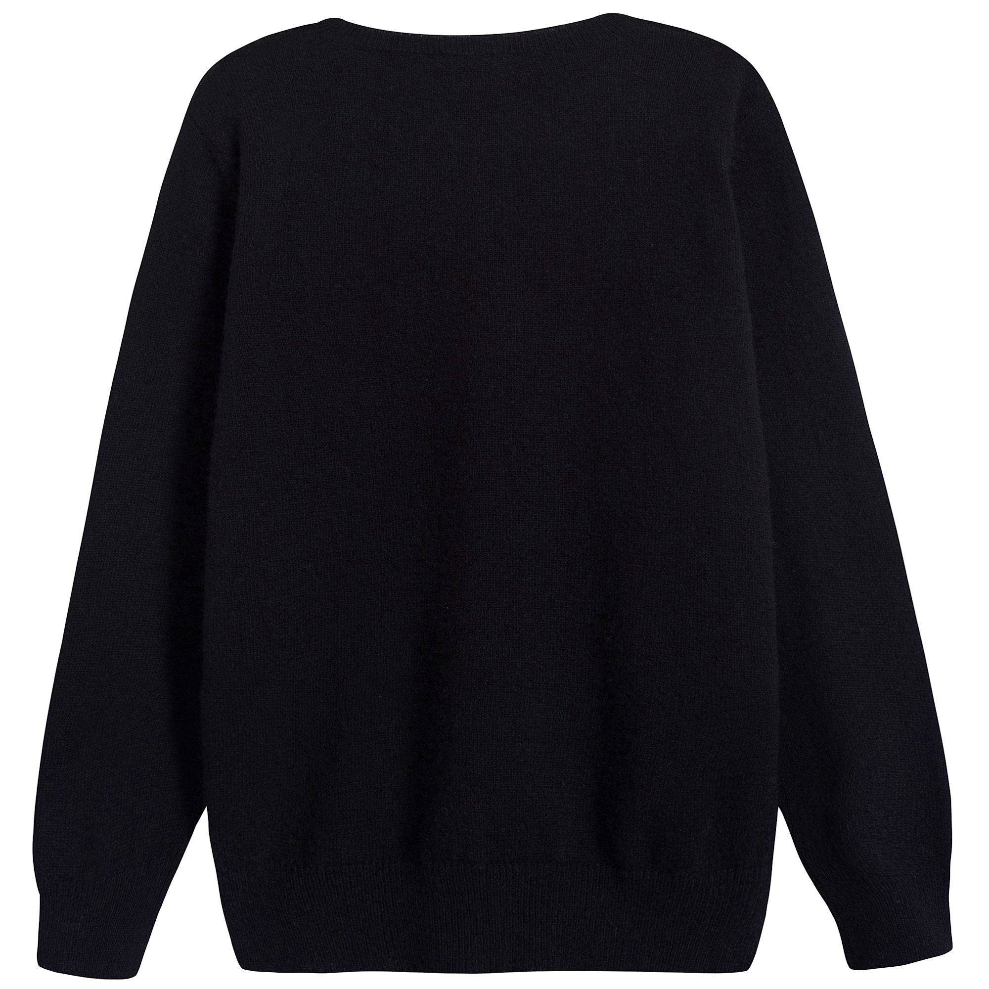 Boys Black & Grey Logo Wool Sweater