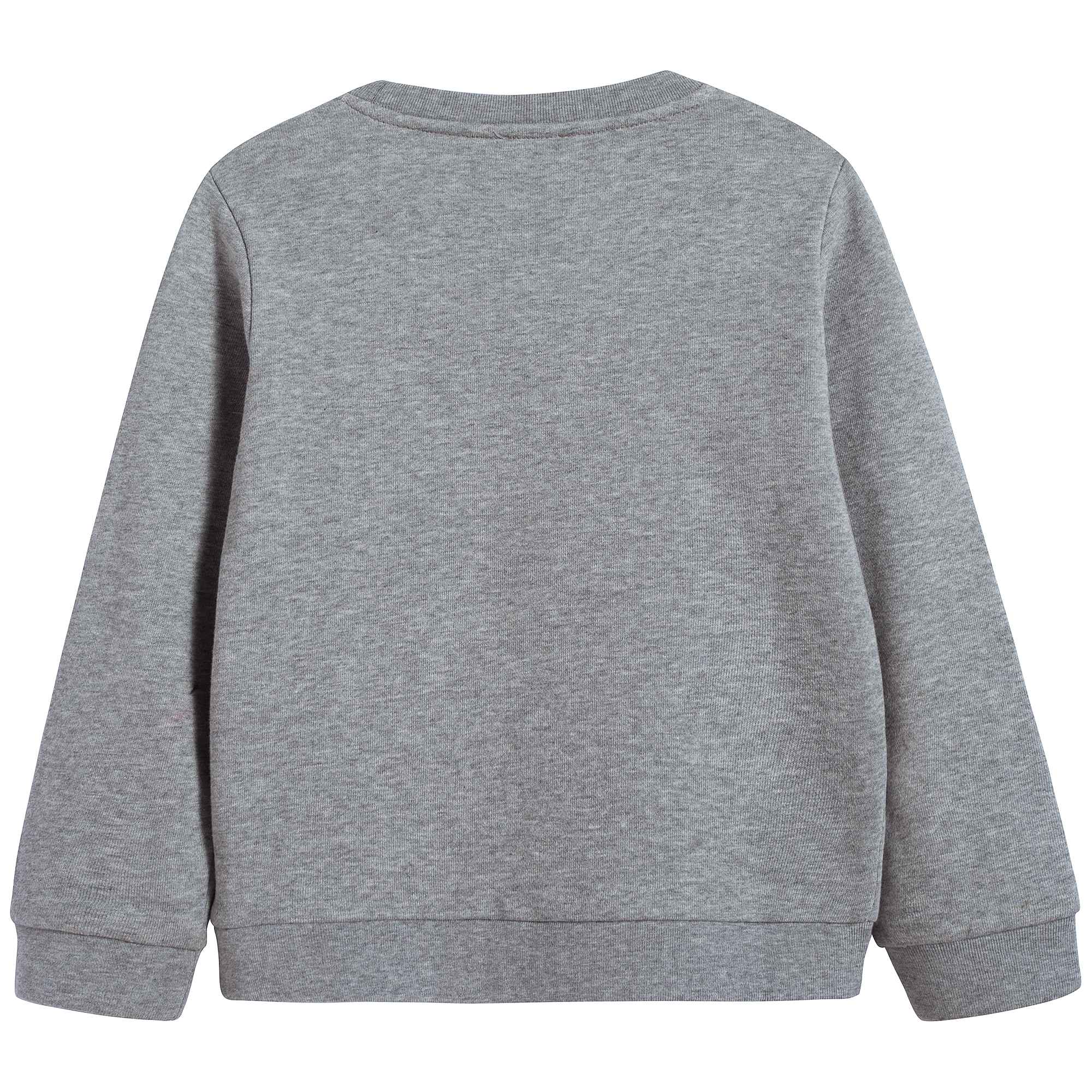 Boys Marl Grey Cotton Sweatshirt