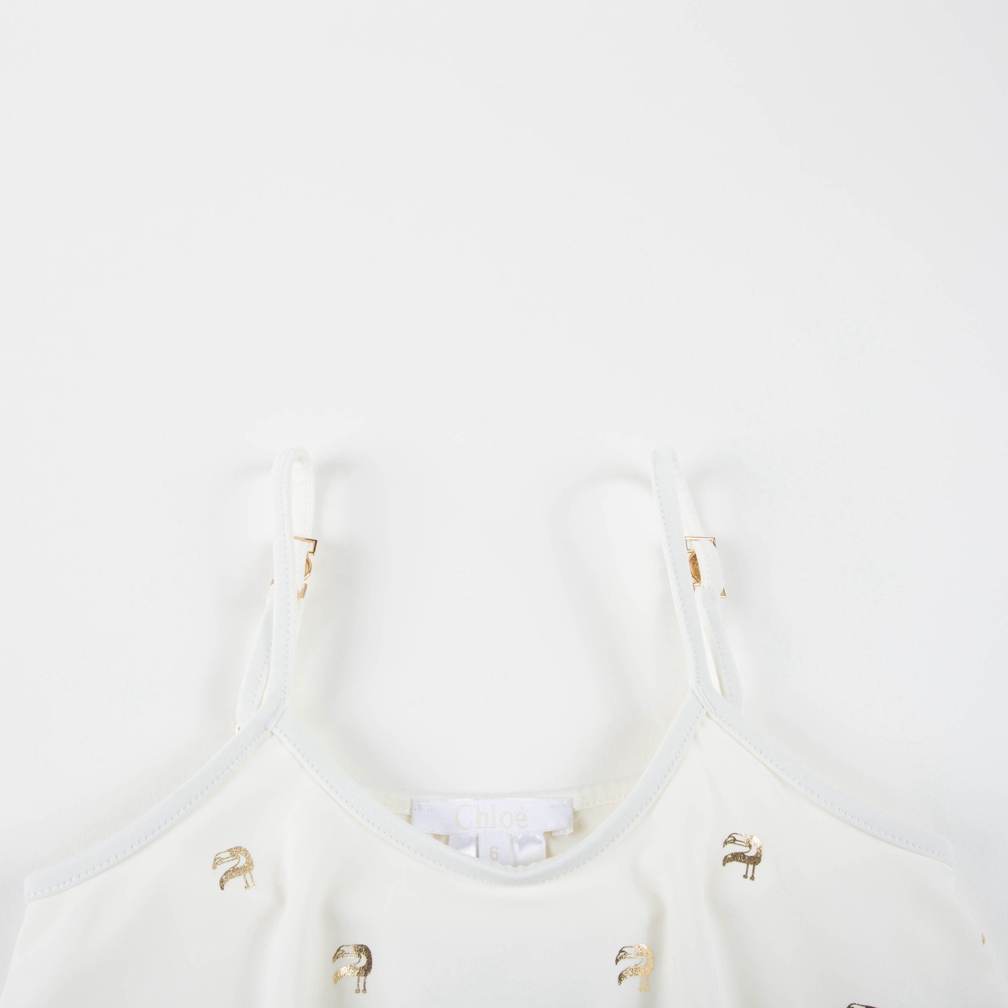 Girls Off White Polyamide Swimwear