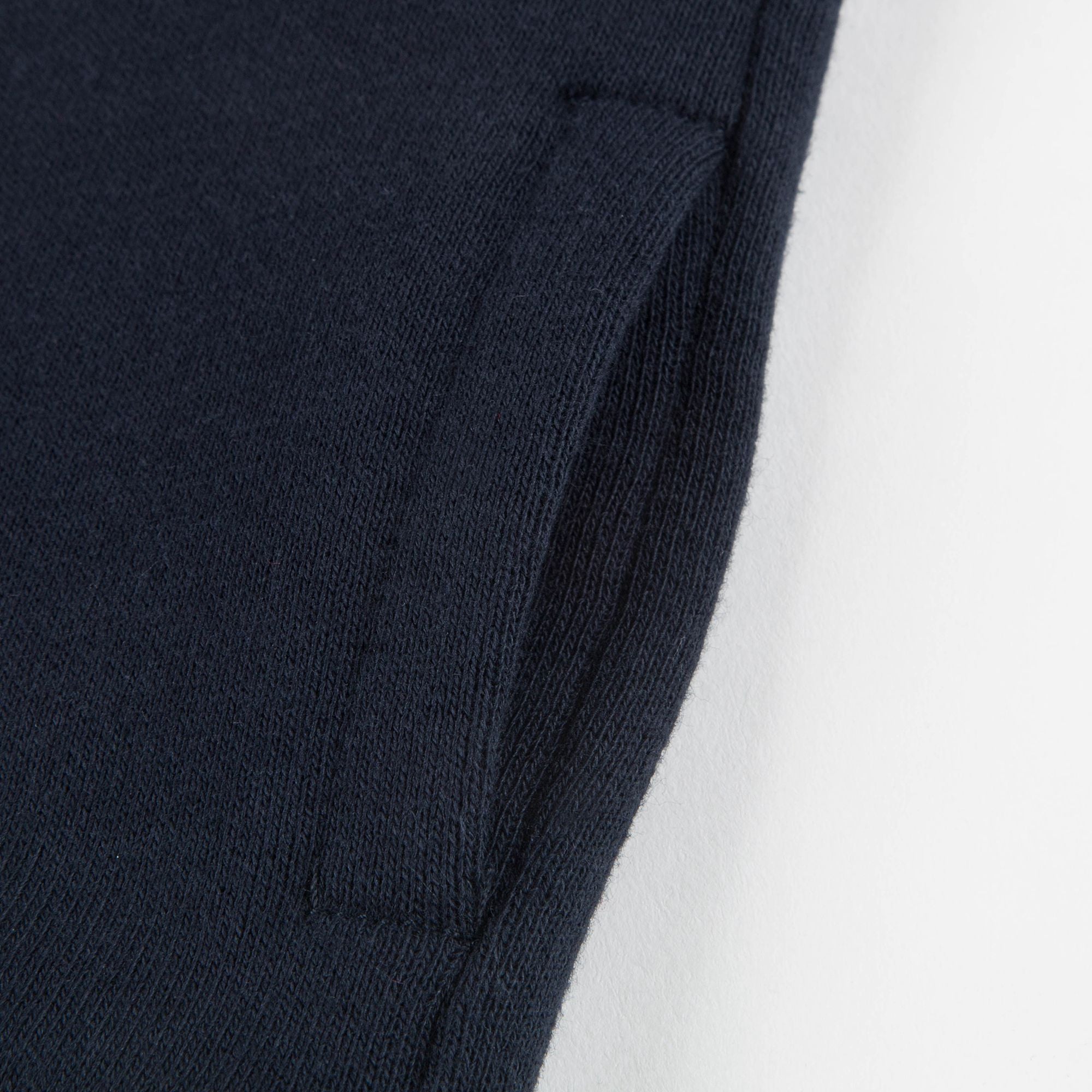 Baby Navy Blue Cotton Zip-up Top