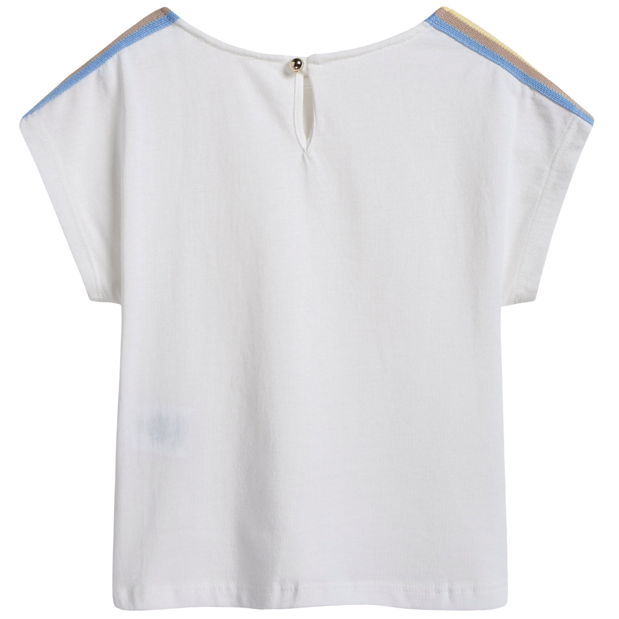 Girls Ivory Modal & Cotton T-shirt