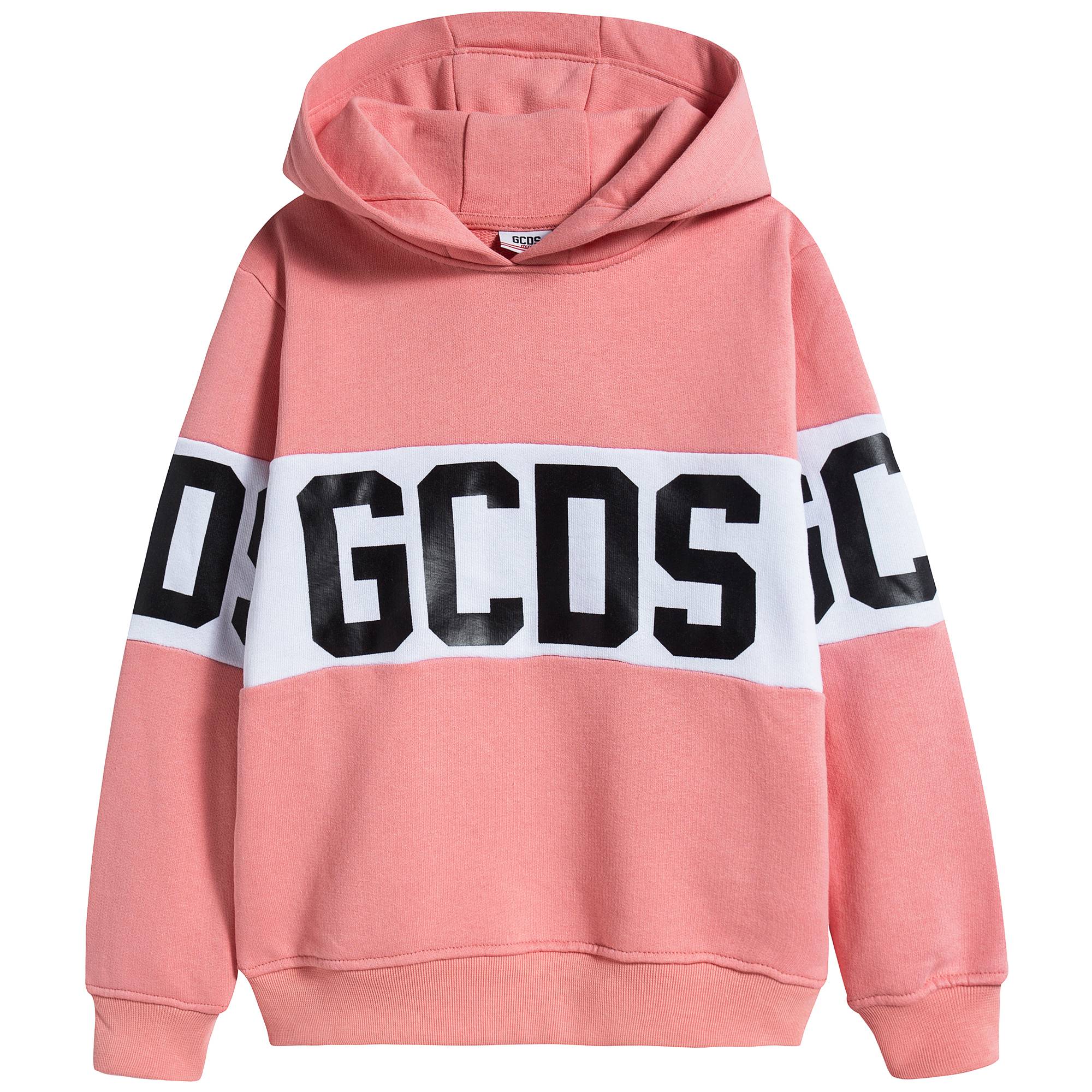 Boys & Girls Pink Logo Hooded Sweatshirt